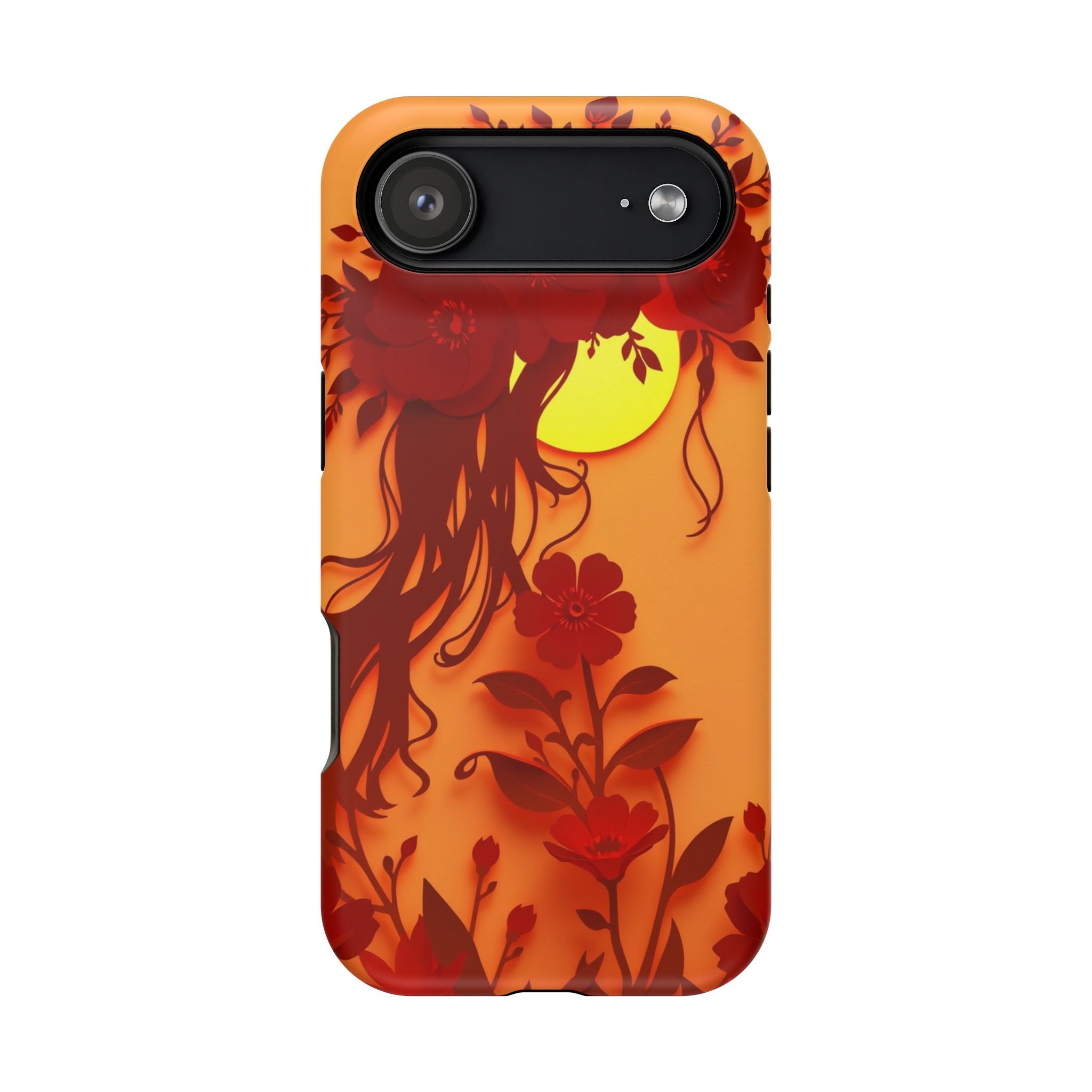 iPhone Sunset Amber And Peach Floral Crown Slim iPhone Everyday · iPhone Case