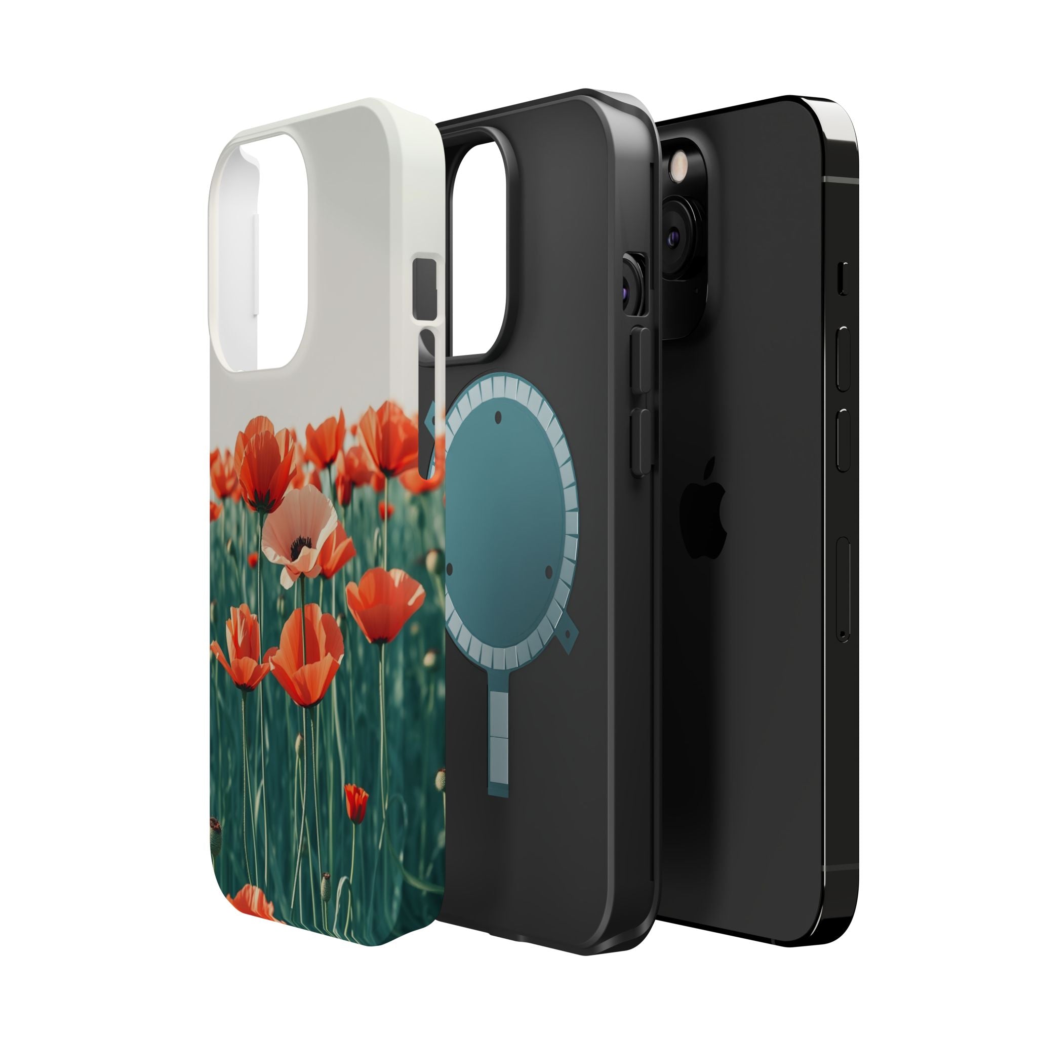 iPhone Mint And Blush Poppy Field 10 Slim Everyday Designer Case · iPhone Case