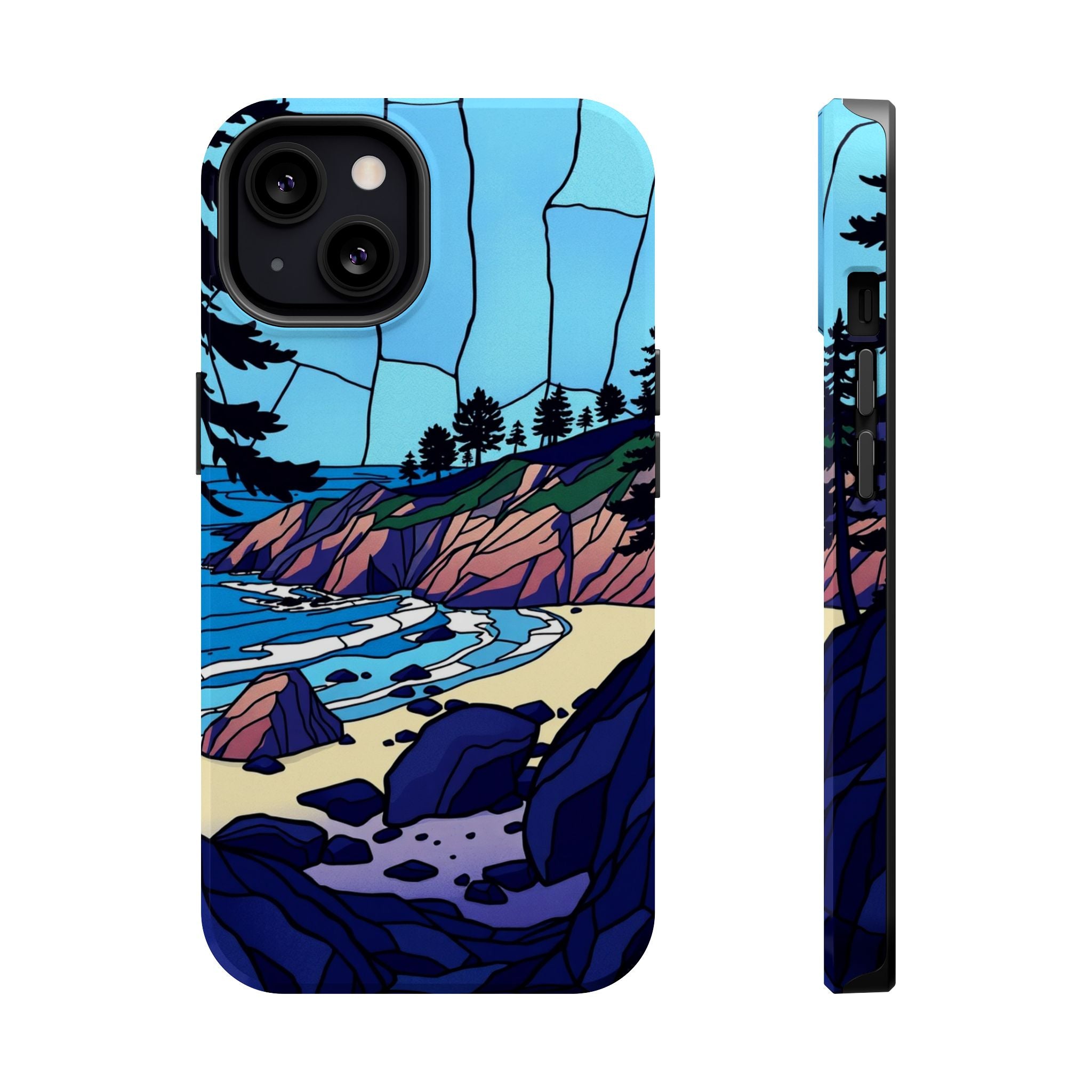 iPhone Indigo And Violet Pebble Beach Slim Everyday iPhone 11 Designer · iPhone