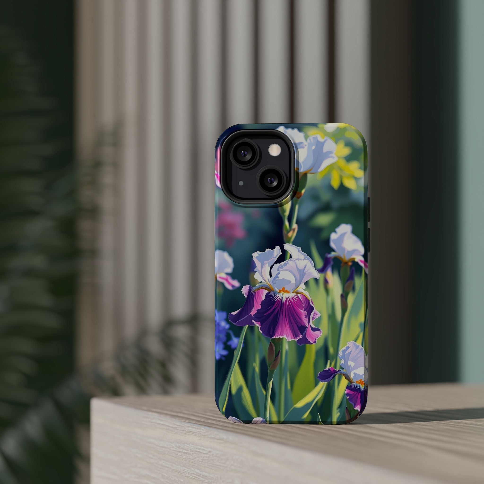 iPhone Vibrant Iris Garden Design Bold Modern Everyday Snap Case · iPhone Case