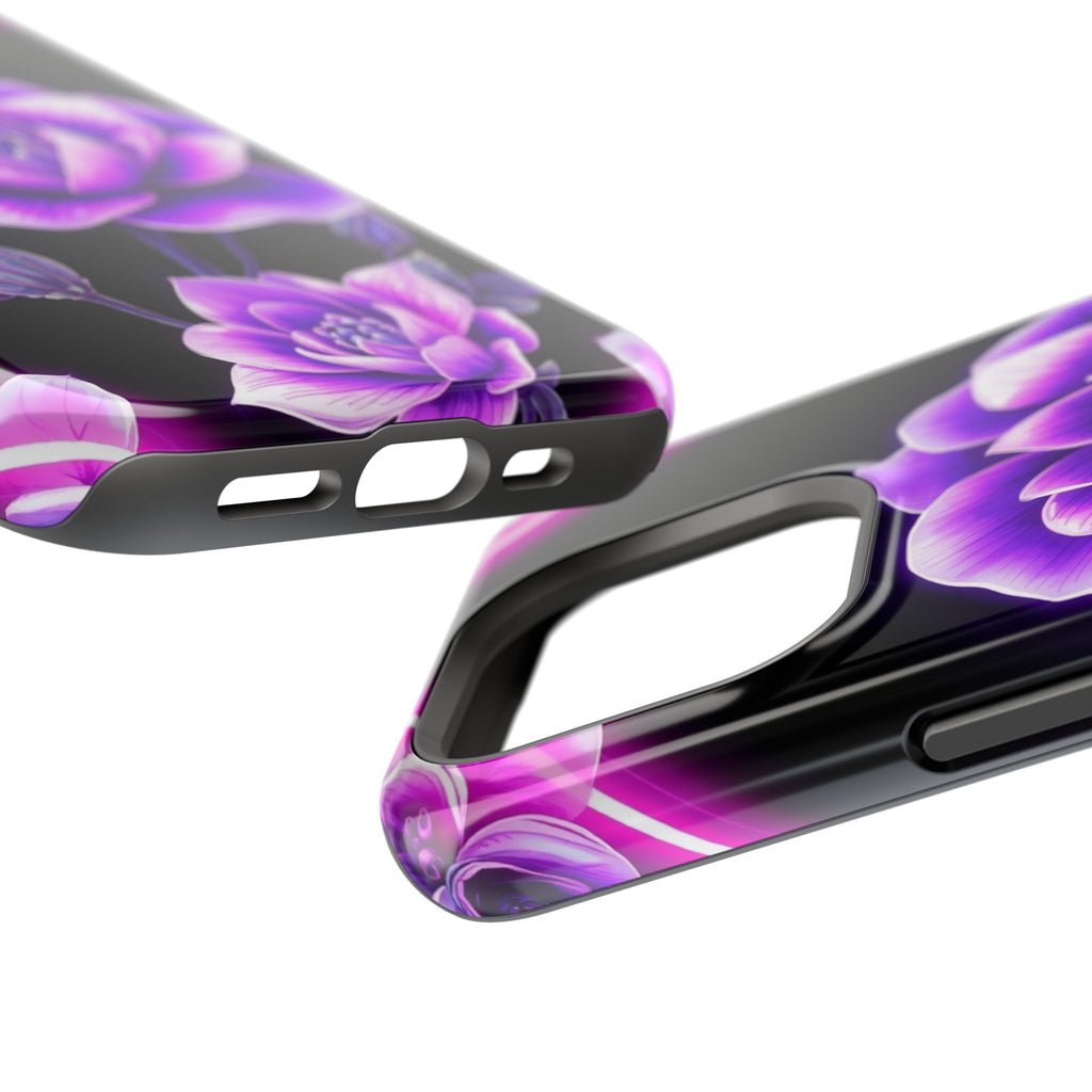 iPhone Floral Ombre Neon Cyberpunk Bold Modern Everyday Snap Case · iPhone Case