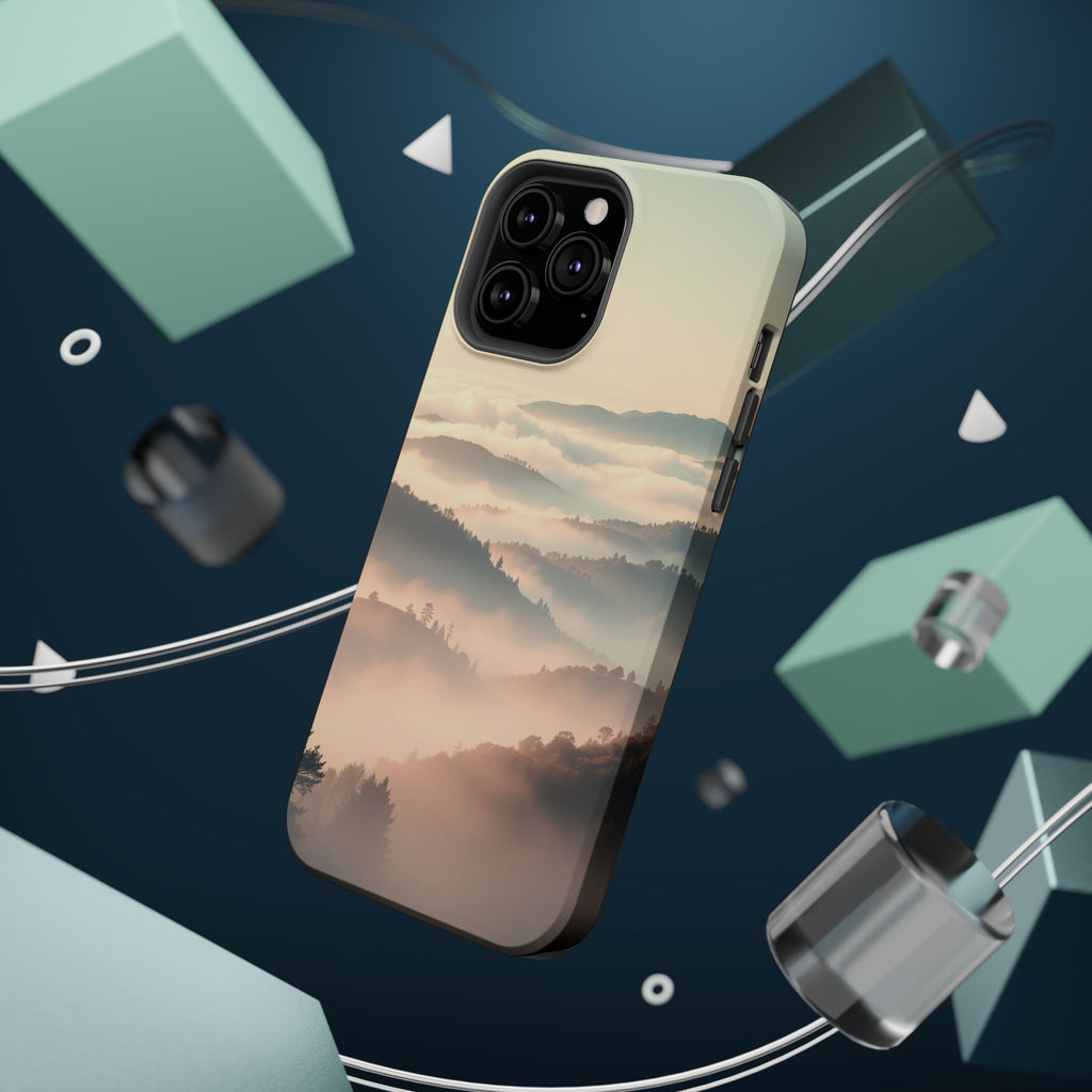 iPhone Mint And Blush Fog Rolling Over Hills Slim iPhone Everyday · iPhone Case