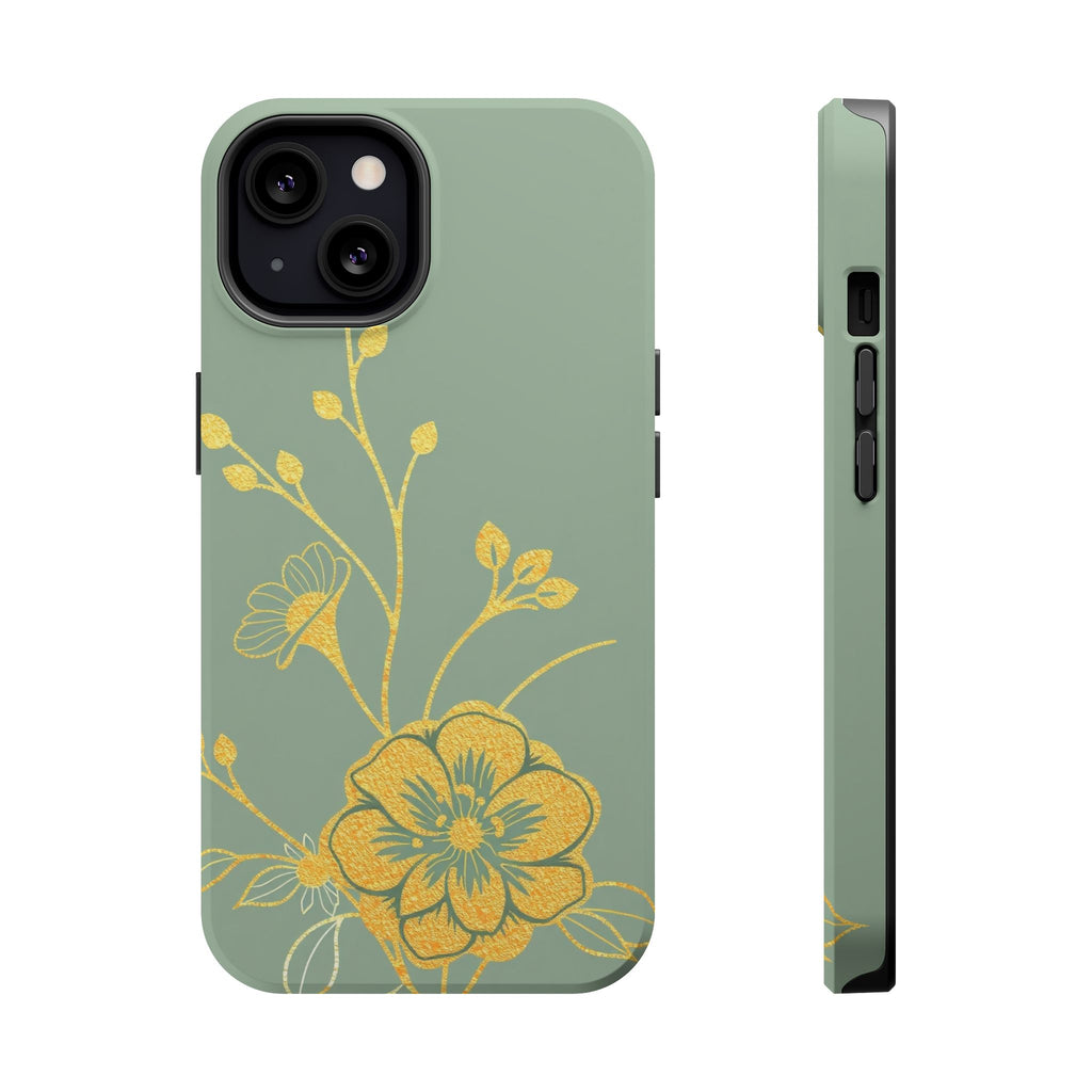 iPhone Floral Gold Foil Cinematic Art Slim Everyday Designer Case · iPhone Case