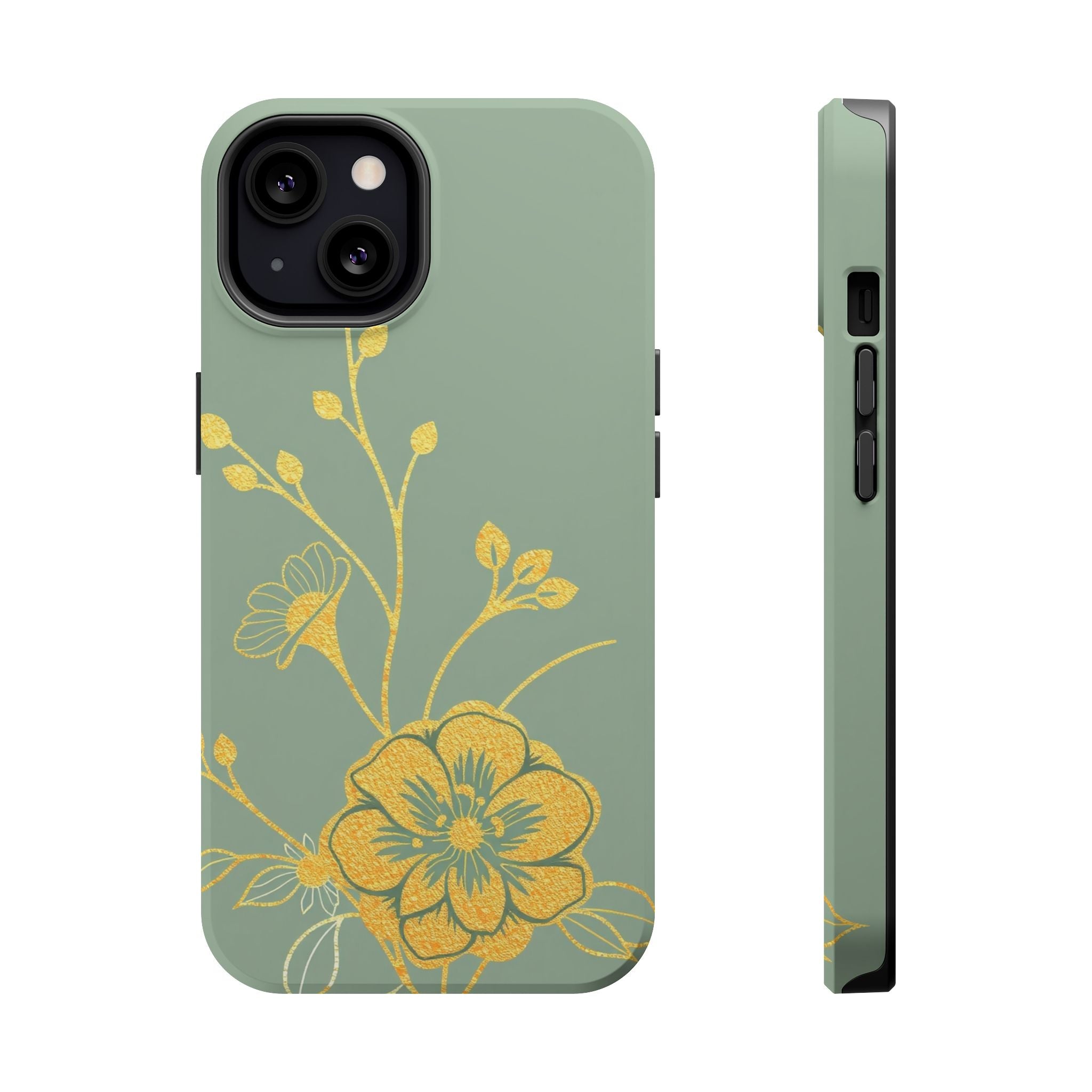 iPhone Floral Gold Foil Cinematic Art Slim Everyday Designer Case · iPhone Case