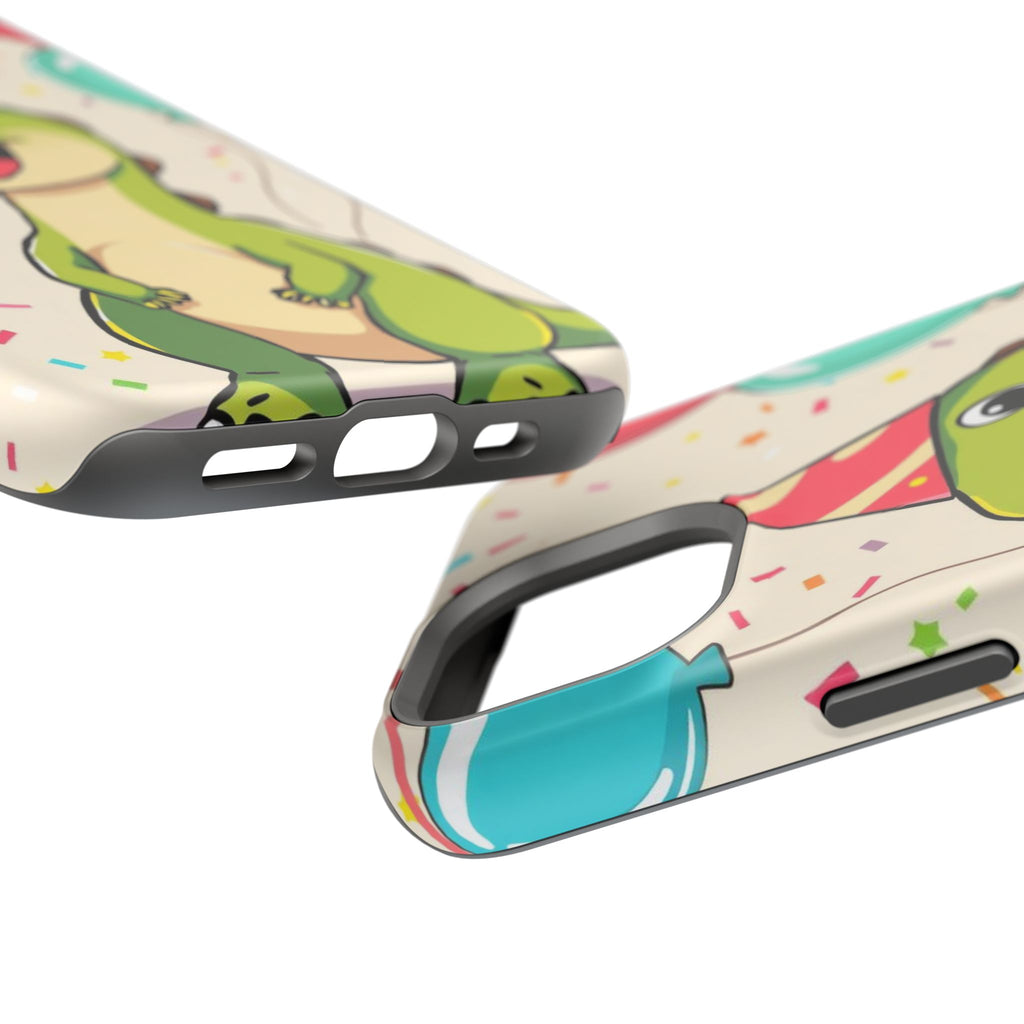 iPhone Dino with Party Hat Kids Fun Phone Case Gift Slim Snap Case · iPhone Case