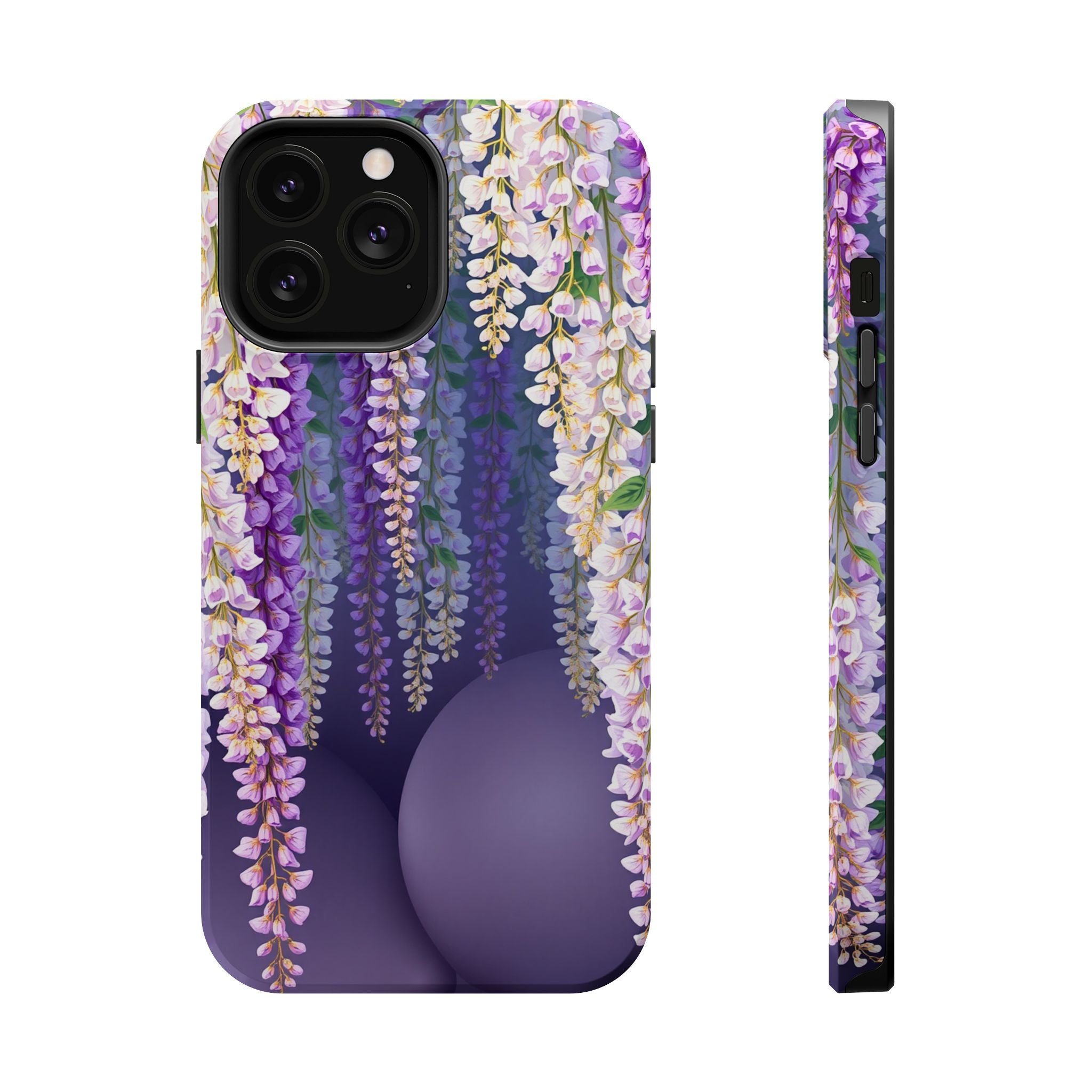 iPhone Mint And Blush Wisteria Cascade Slim Everyday Designer Case · iPhone Case
