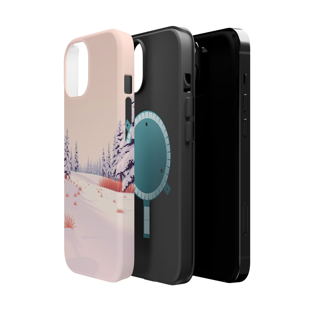iPhone Snow Field Vintage Retro Poster Slim Everyday Designer Case · iPhone Case