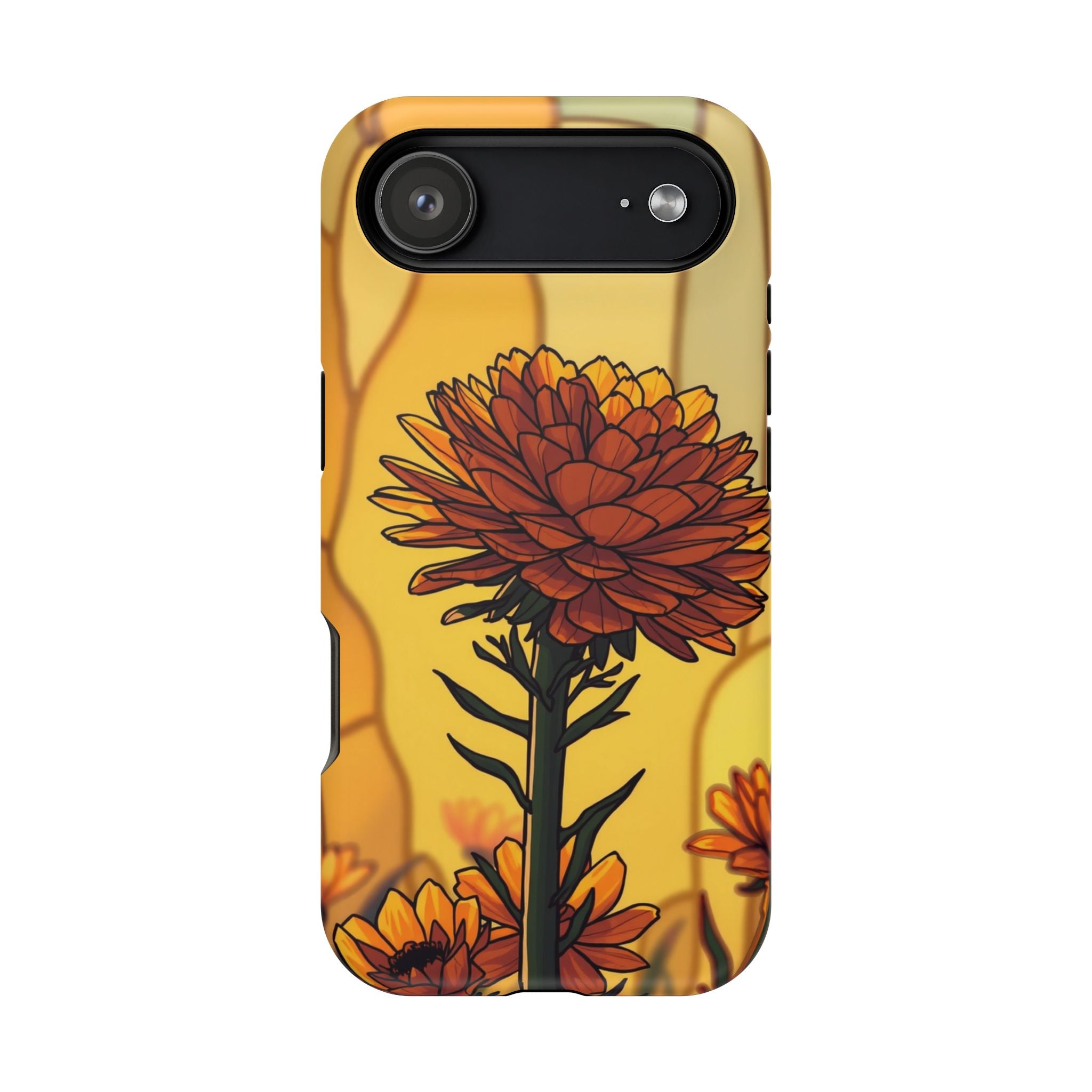 iPhone Sunset Amber And Peach Ranunculus Stack Soft iPhone Finish · iPhone Case