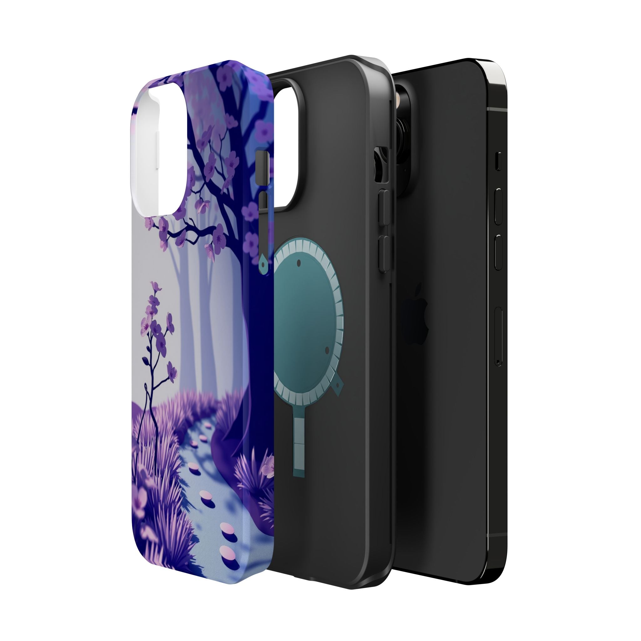 iPhone Blossom Trail Paper Cut Art Bold Modern Everyday Snap Case · iPhone Case
