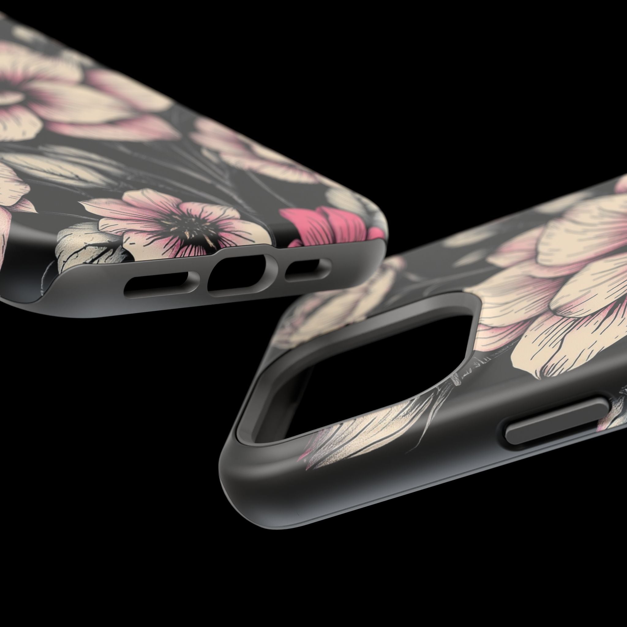 iPhone Floral Dark Academia Gothic Ink Slim Everyday Designer Case · iPhone Case