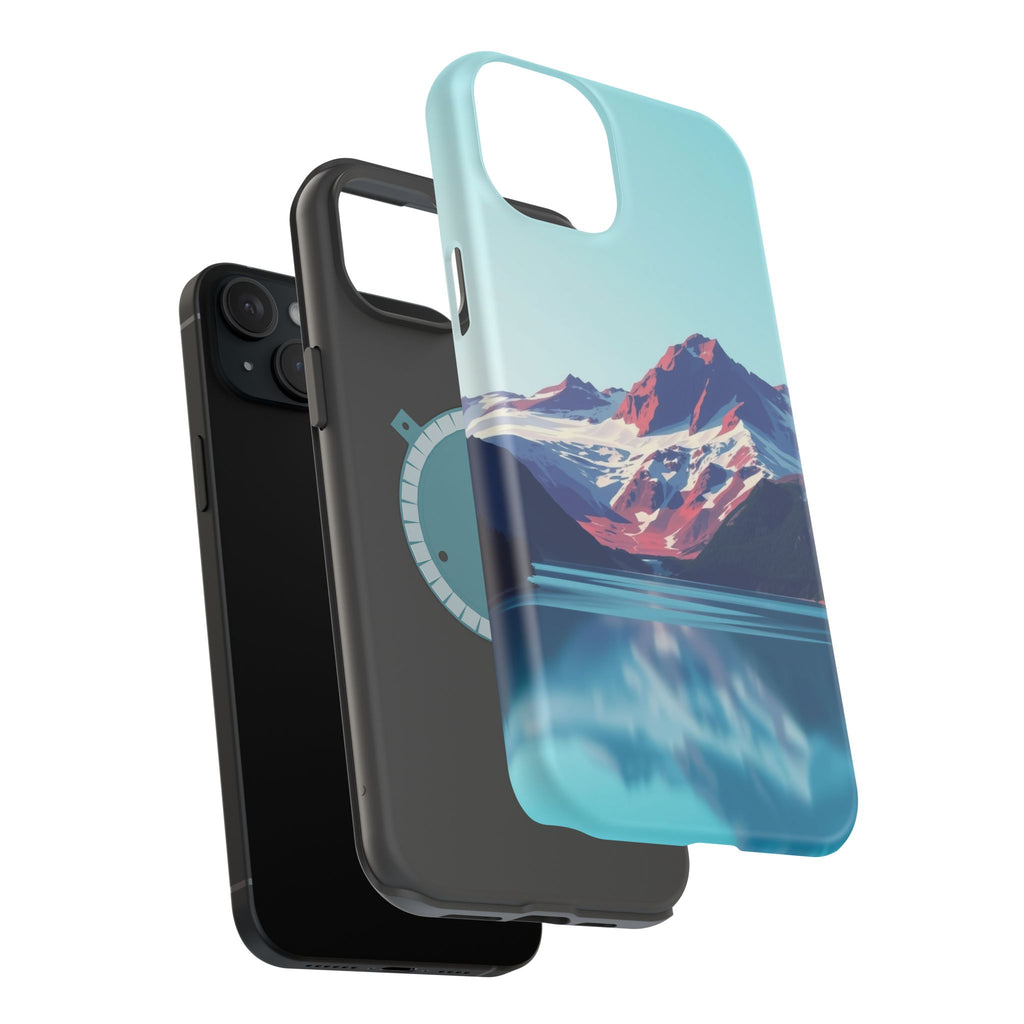 iPhone Cyan And Magenta Glacier Lake Slim Everyday Designer Case · iPhone Case