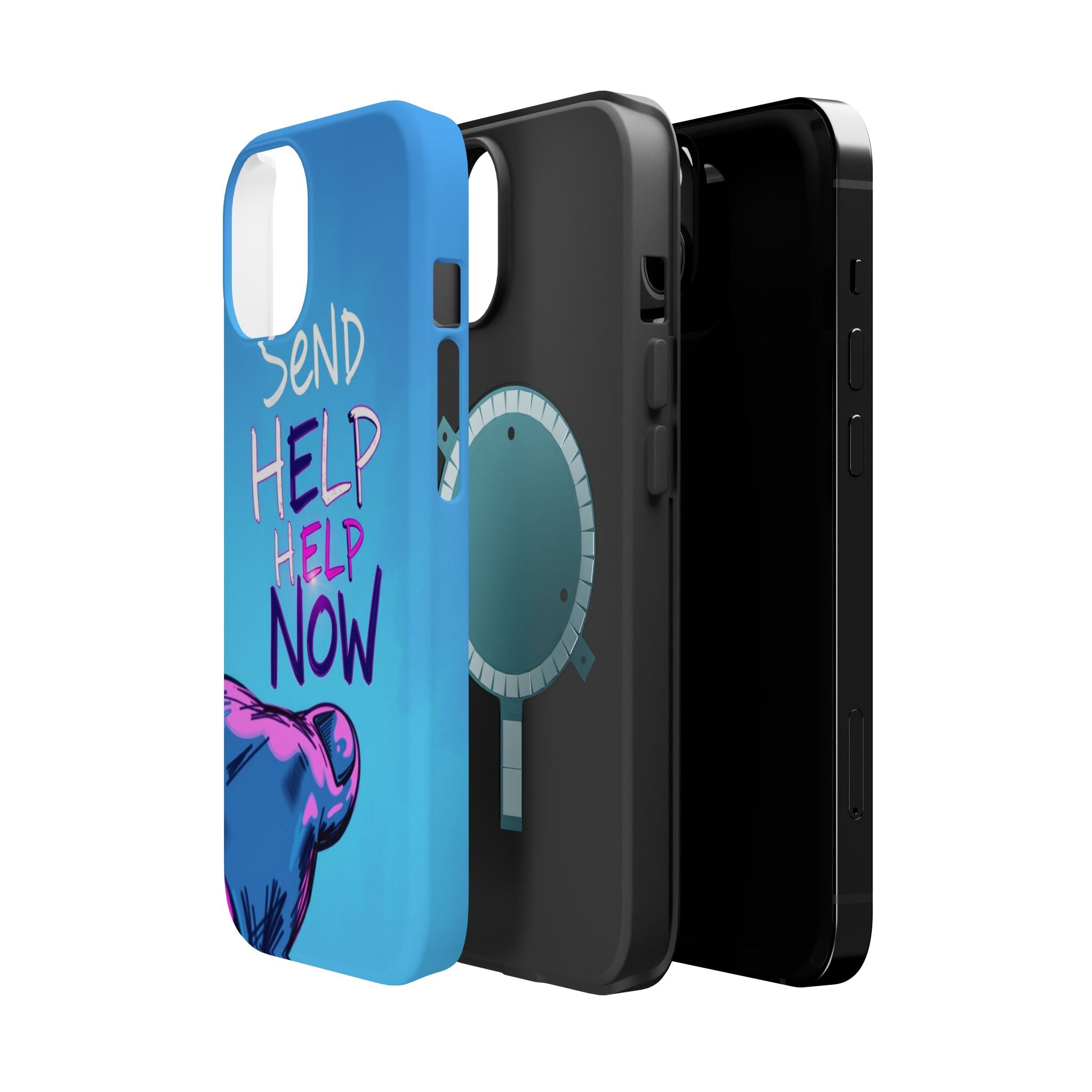 iPhone Radiant Send Help Now Design Slim Everyday Designer Case · iPhone Case