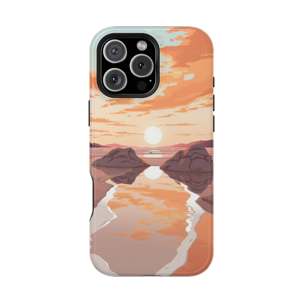 iPhone Sunset Amber And Peach Salt Flat Mirror Soft iPhone Finish · iPhone Case