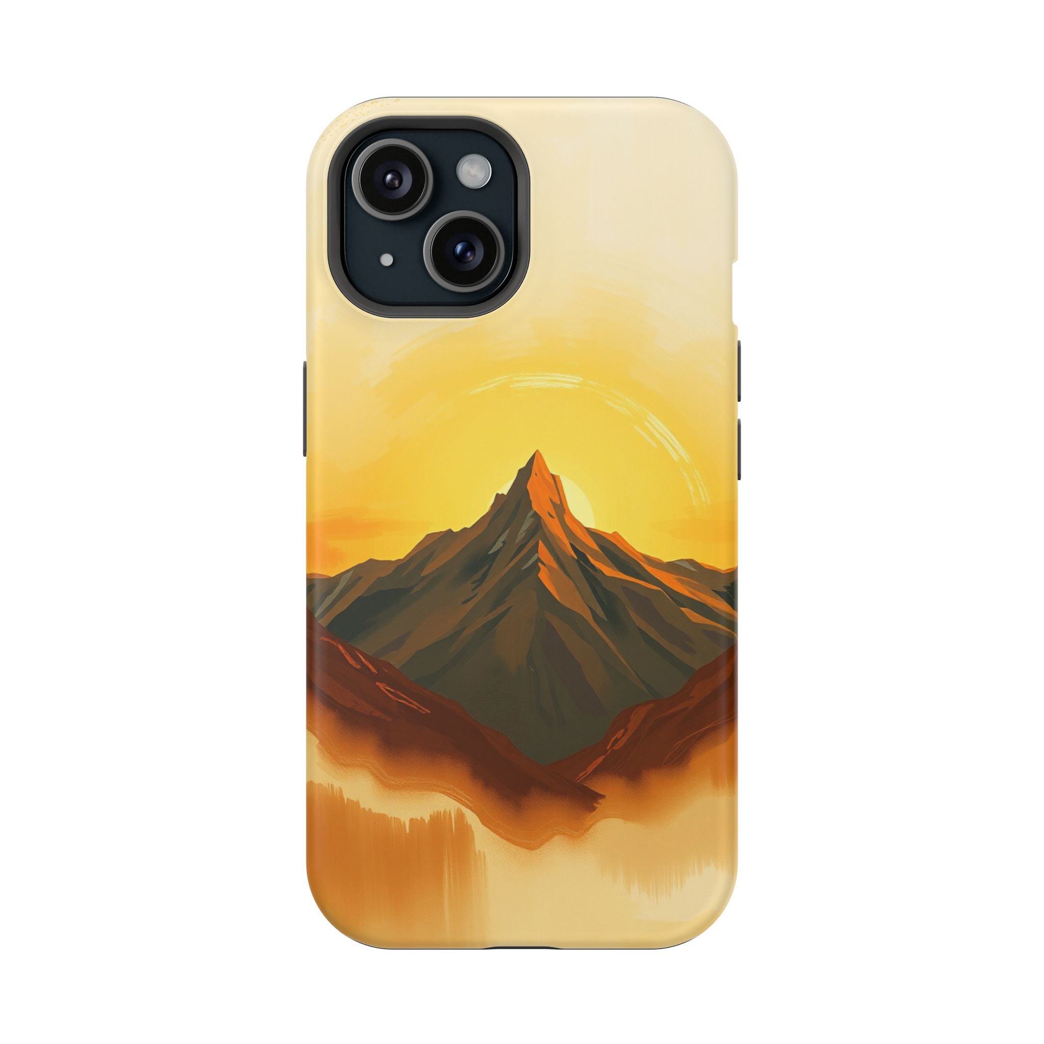 iPhone Mustard And Rust Mountain at Sunrise Slim iPhone Everyday · iPhone Case