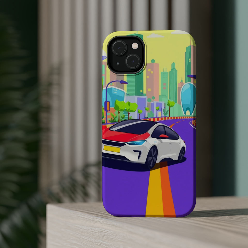 iPhone Electric Car Future Kids Fun Phone Case Gift Slim Snap Case · iPhone Case
