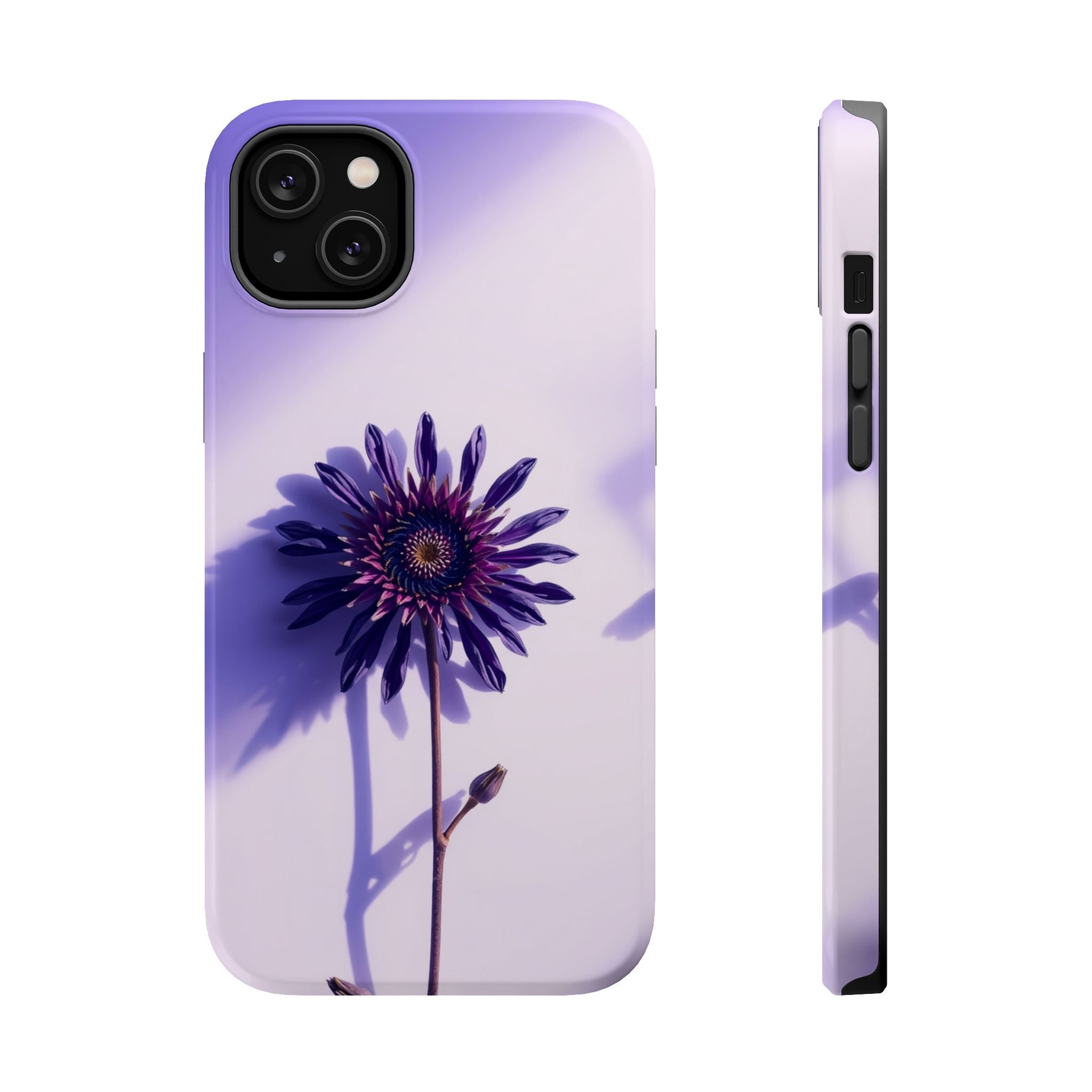 iPhone Indigo And Violet Dried Flower Flat Lay Soft iPhone Finish · iPhone Case