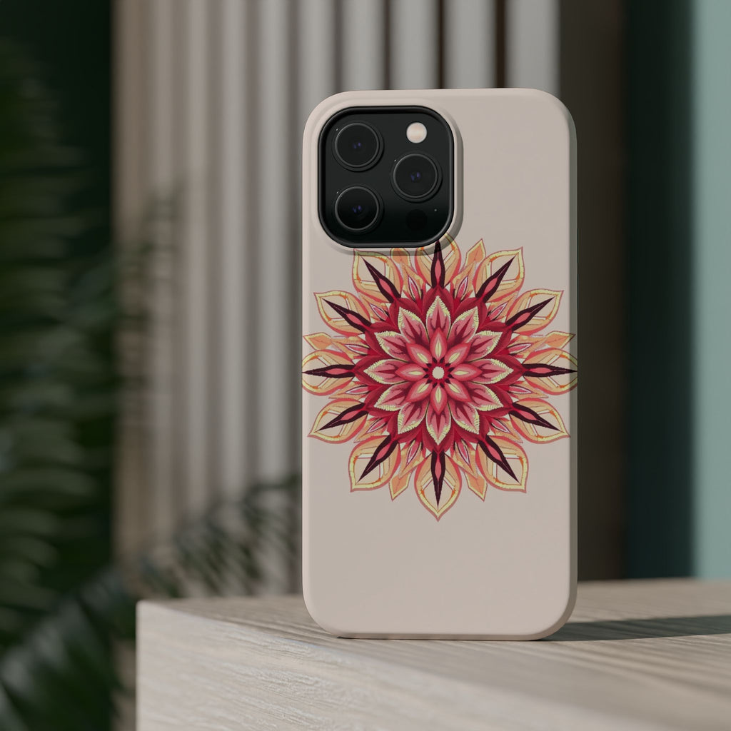 iPhone Floral Mandala Pixel Art -Bit Slim Everyday Designer Case · iPhone Case