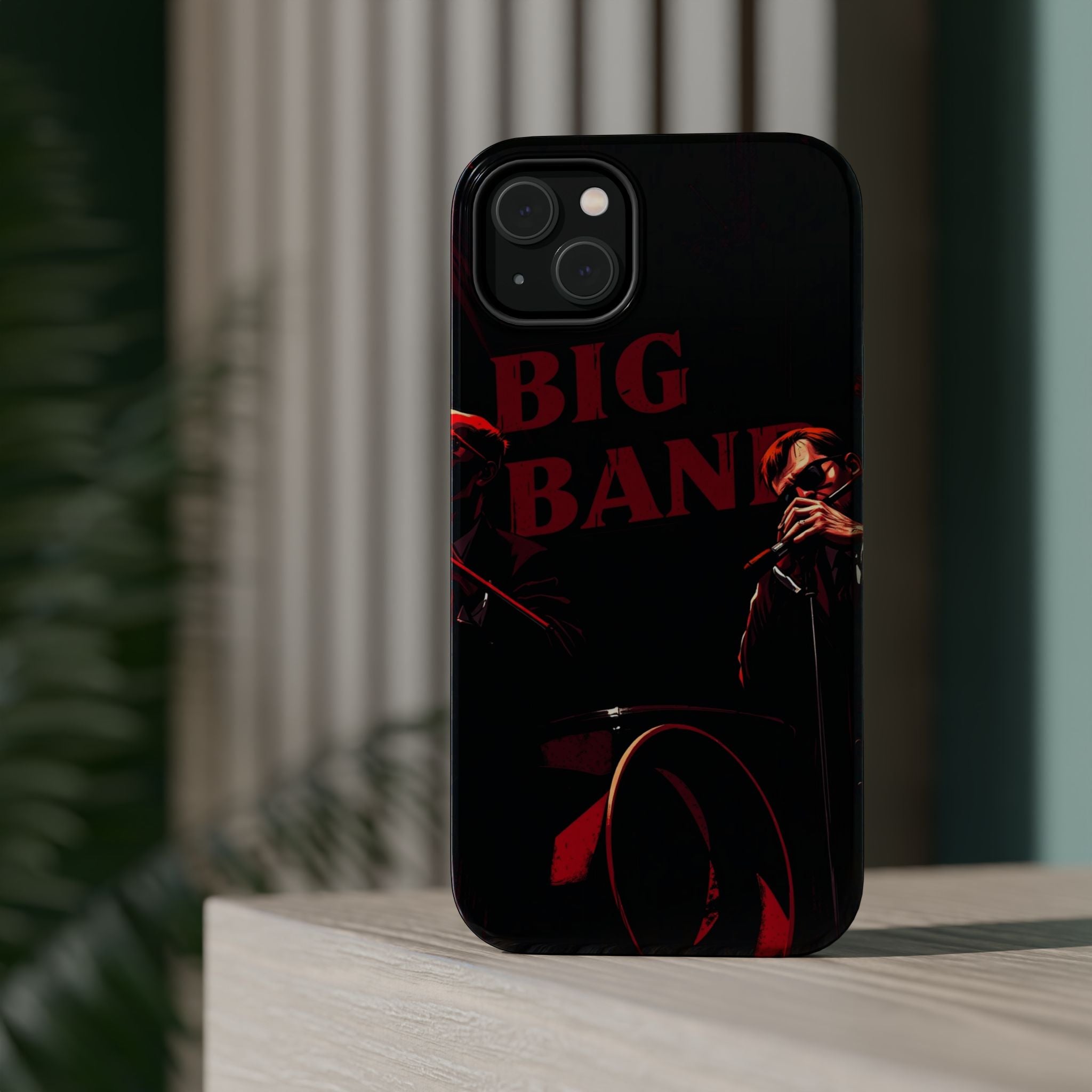iPhone Black And Crimson Big Band Era Slim Everyday Designer Case · iPhone Case