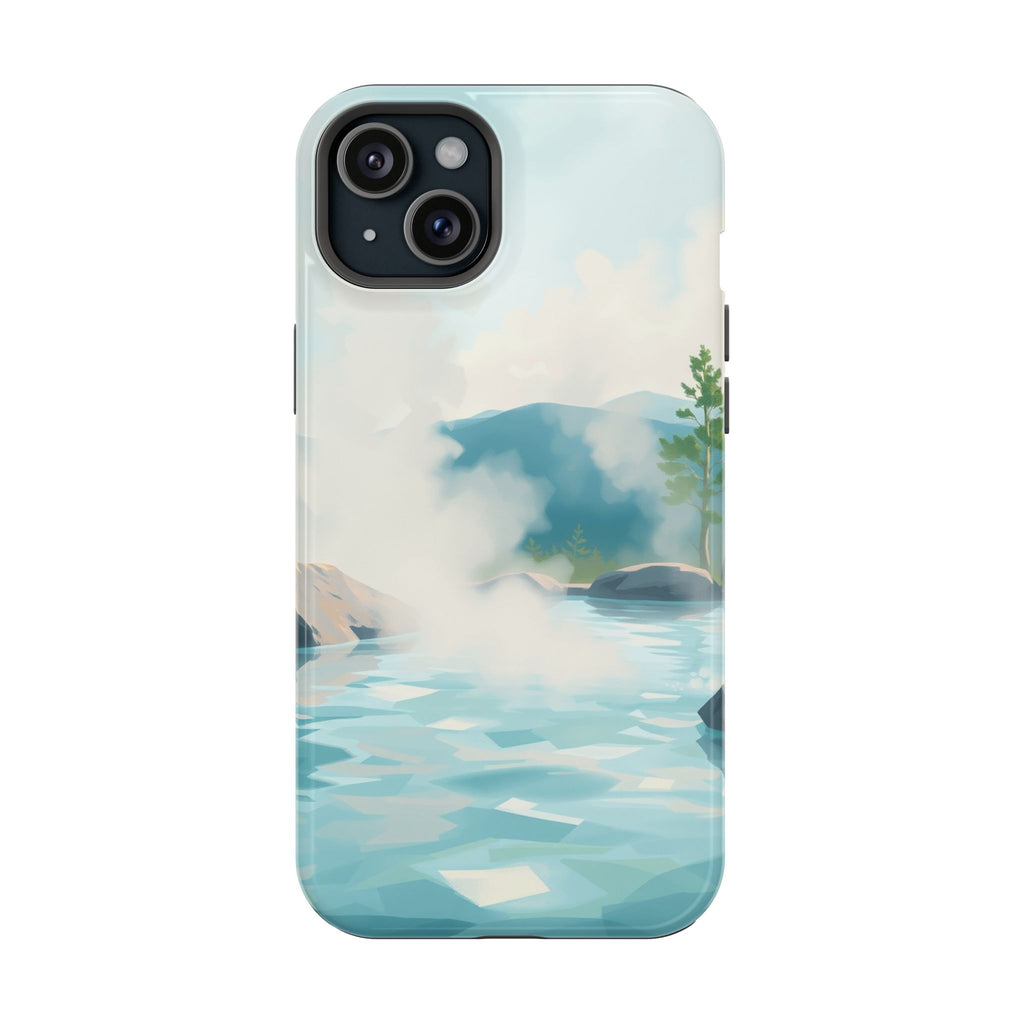 iPhone Mint And Blush Hot Spring Steam Slim Everyday Designer Case · iPhone Case