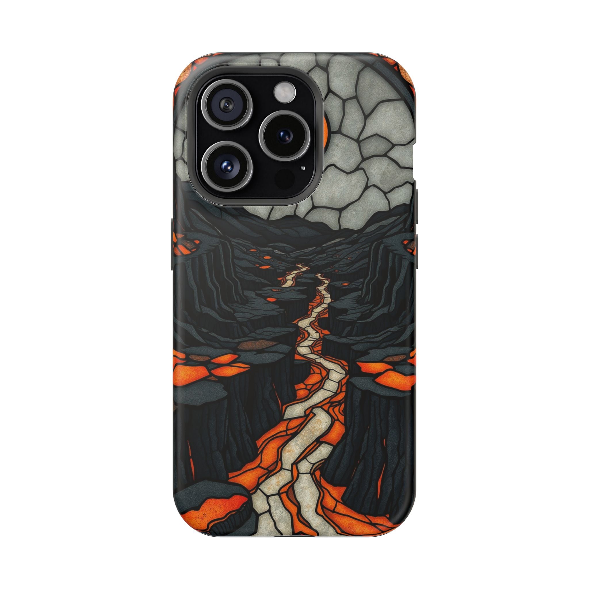 iPhone Charcoal And Copper Lava Field Slim Everyday Designer Case · iPhone Case