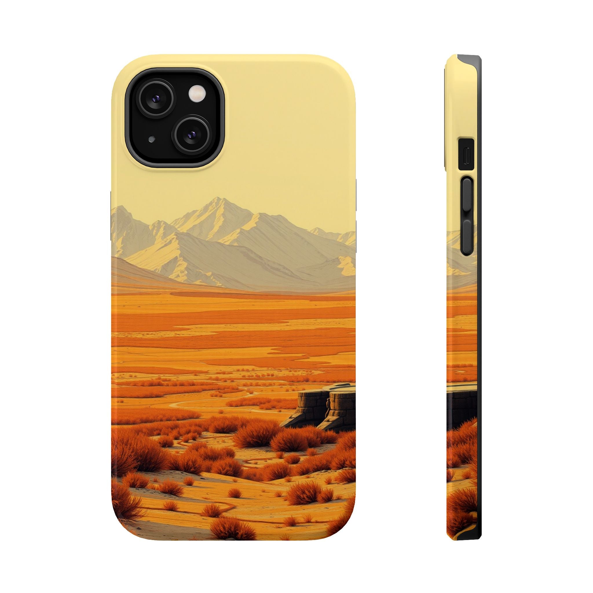 iPhone Mustard And Rust Tundra Expanse Slim Everyday Designer Case · iPhone Case
