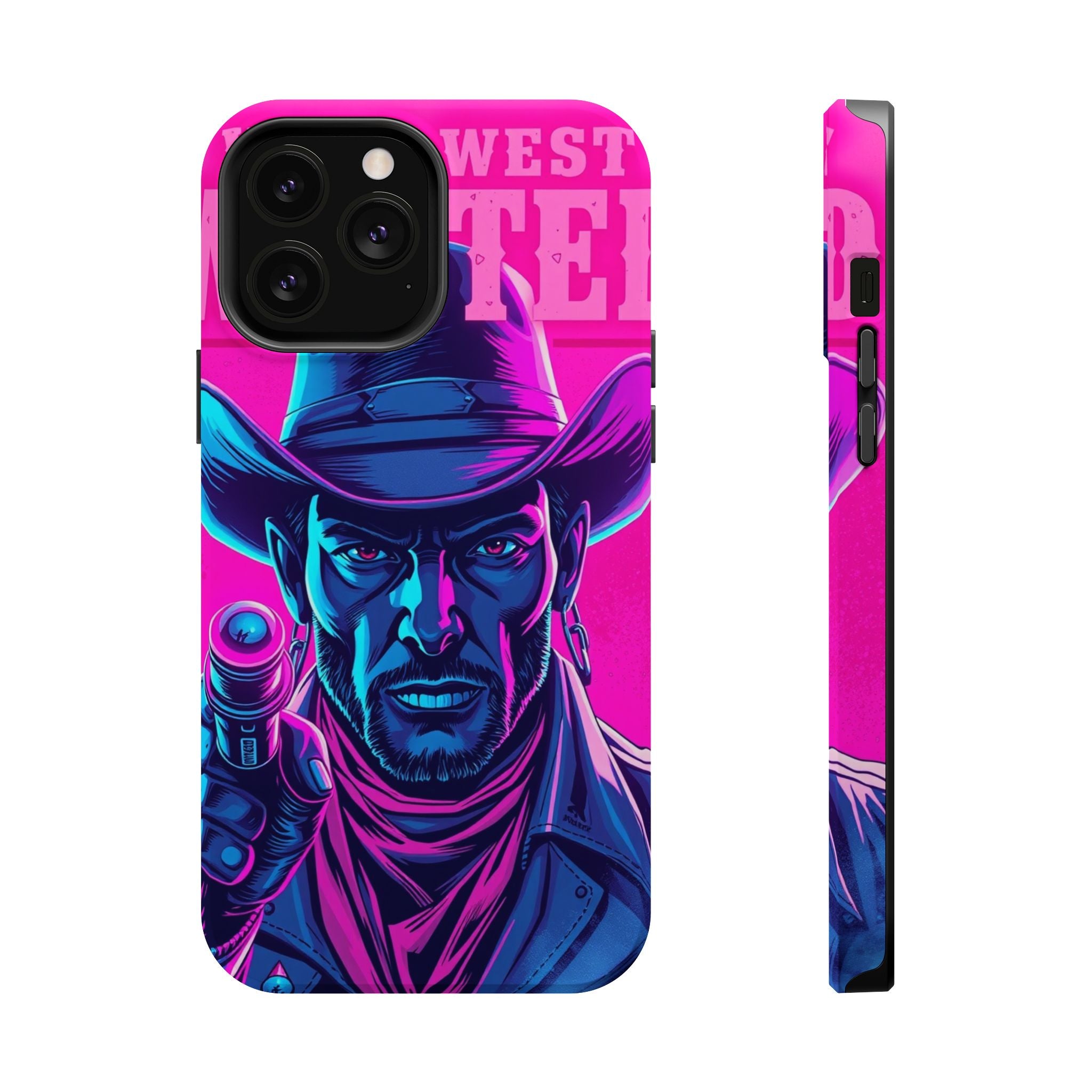 iPhone Wild West Wanted Neon Cyberpunk Slim Everyday Designer Case · iPhone Case