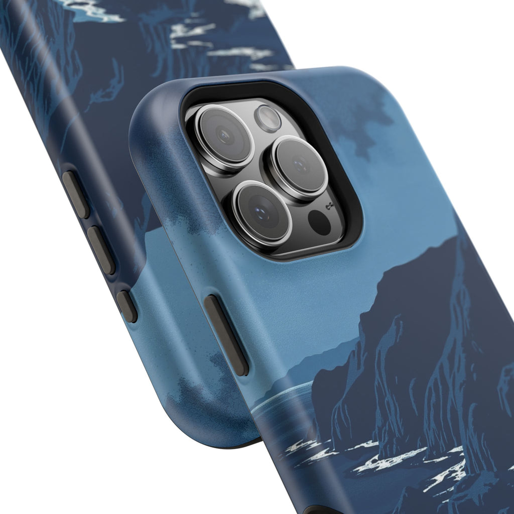 iPhone Midnight Blue And Silver Hibiscus Coast Carry Case Slim Snap Case · iPhon