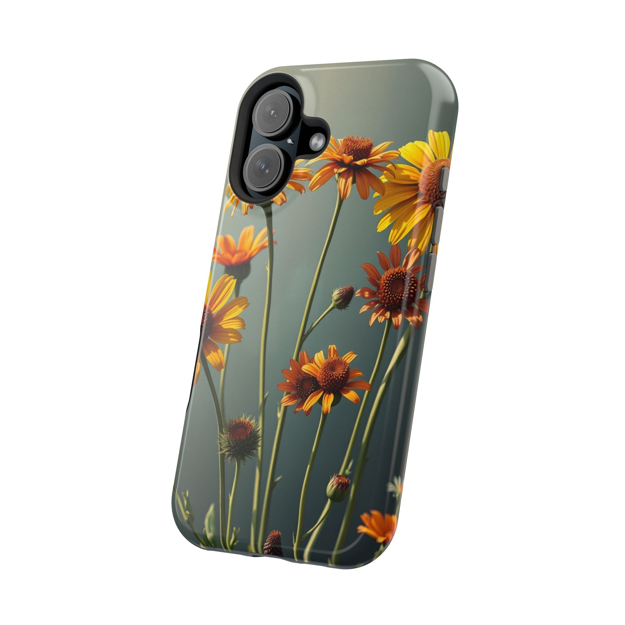 iPhone Mustard And Rust Wildflower Bunch Slim Everyday iPhone Designer · iPhone