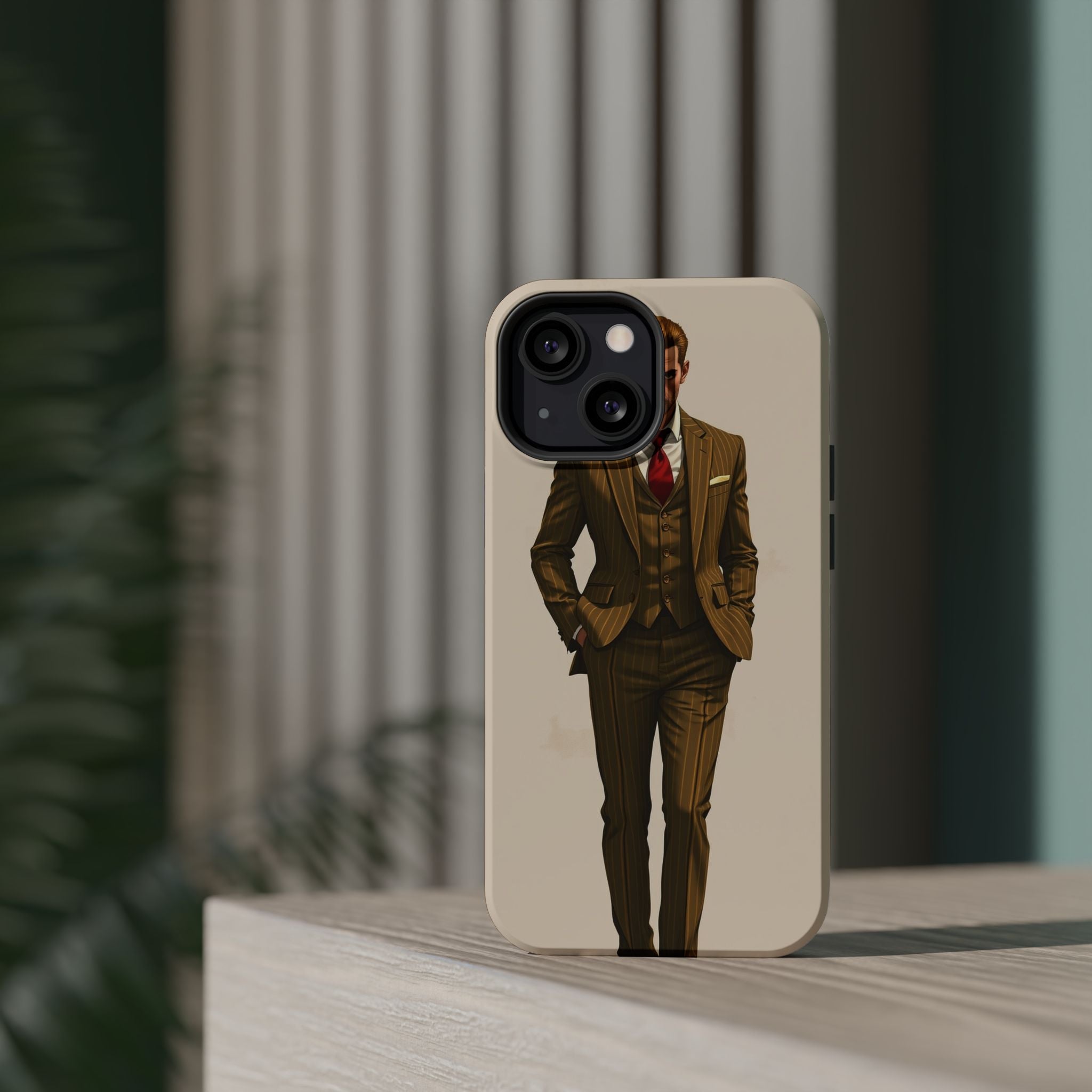 iPhone Pinstripe Suit Grunge Distressed Slim Everyday Designer Case · iPhone Cas