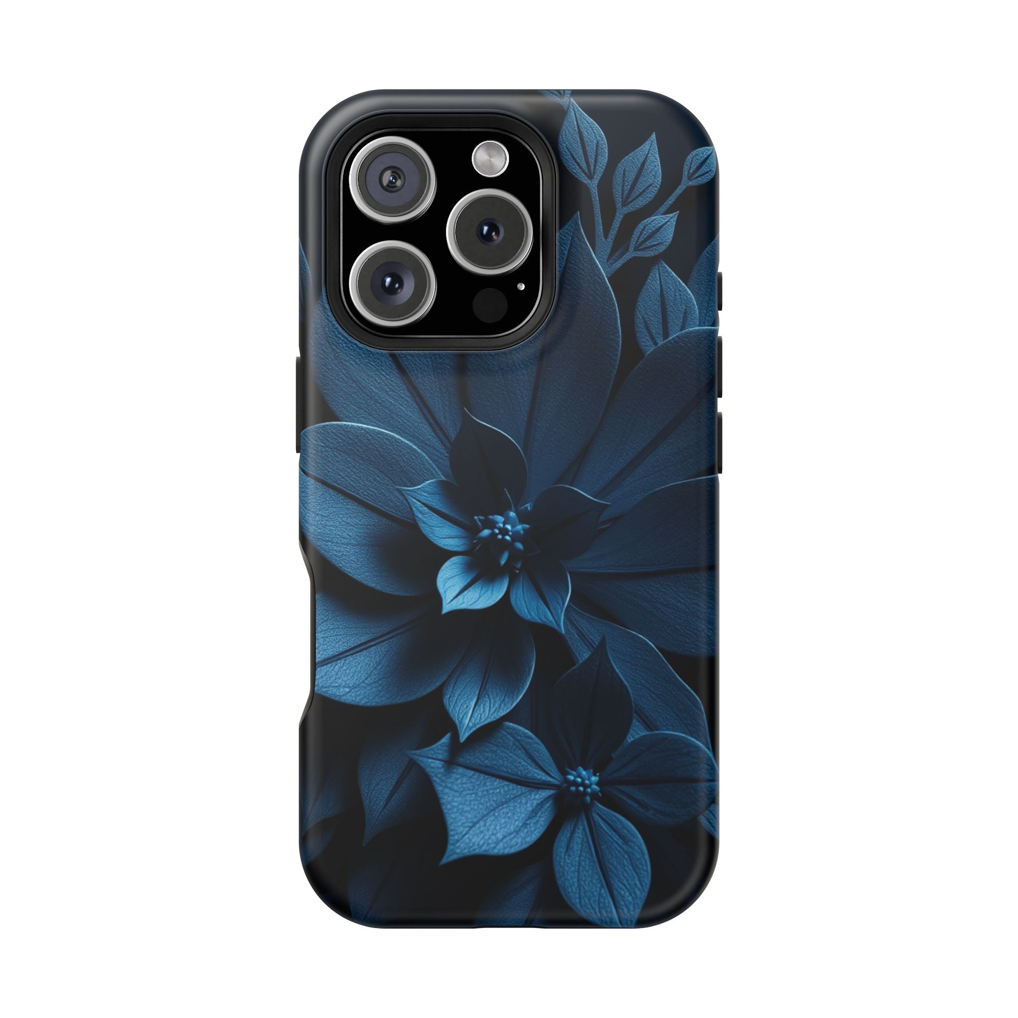 iPhone Midnight Blue And Silver Floral Dark Academia iPhone Slim · iPhone Case