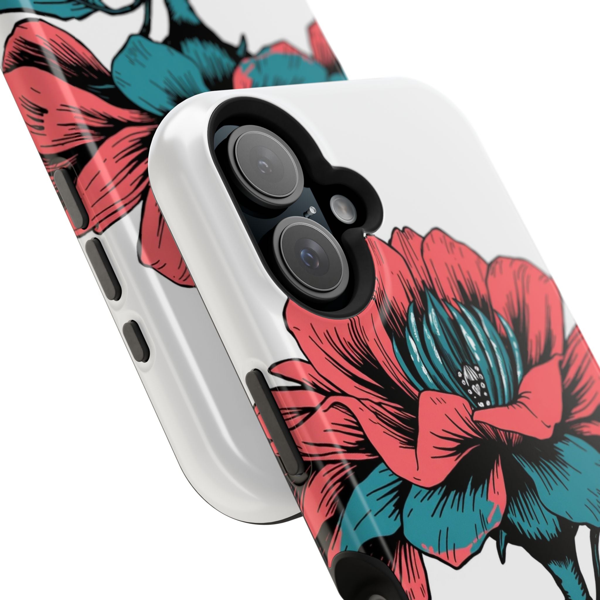 iPhone Garden Party Bloom Dark Gothic Ink Slim Snap Case · iPhone Case