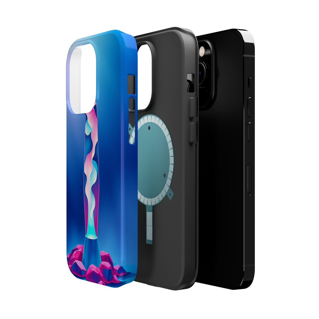 iPhone Cyan And Magenta Lava Lamp Flow Slim Everyday Designer Case · iPhone Case