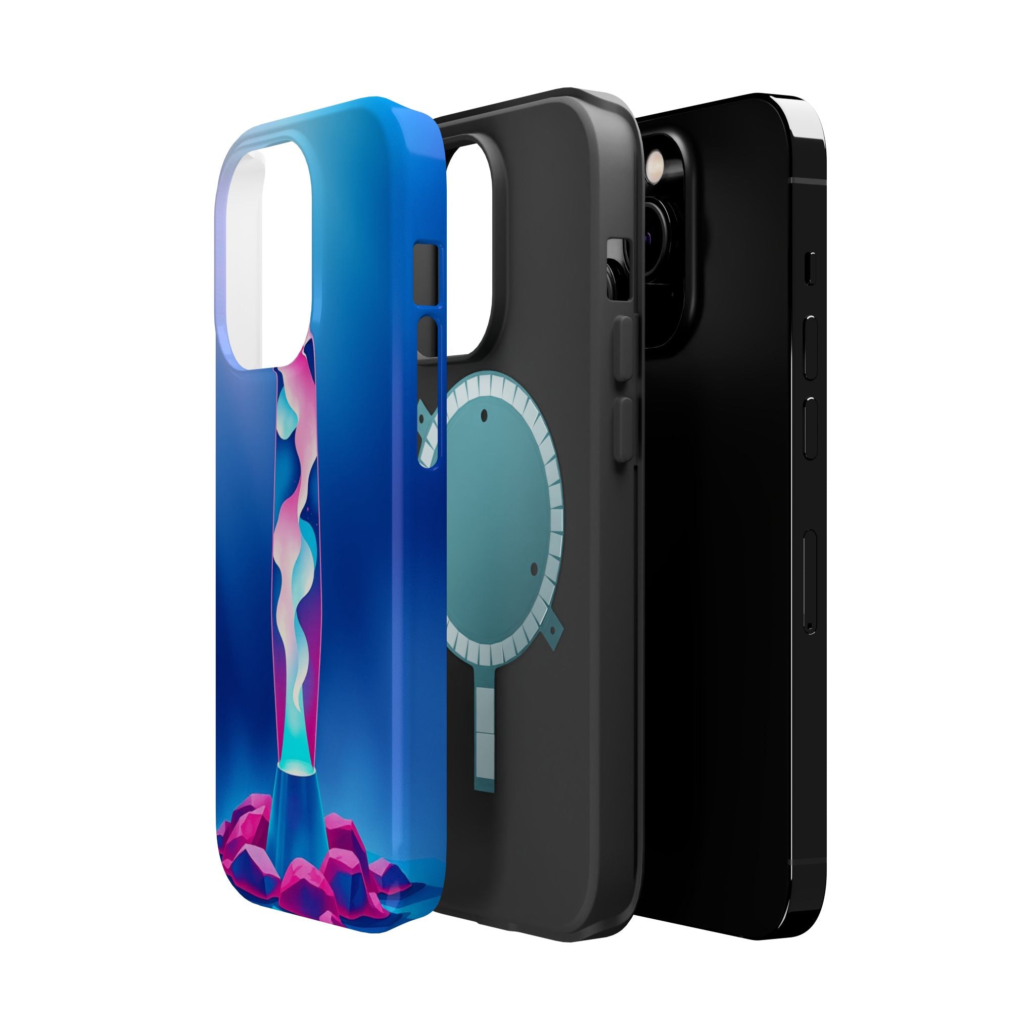 iPhone Cyan And Magenta Lava Lamp Flow Slim Everyday Designer Case · iPhone Case