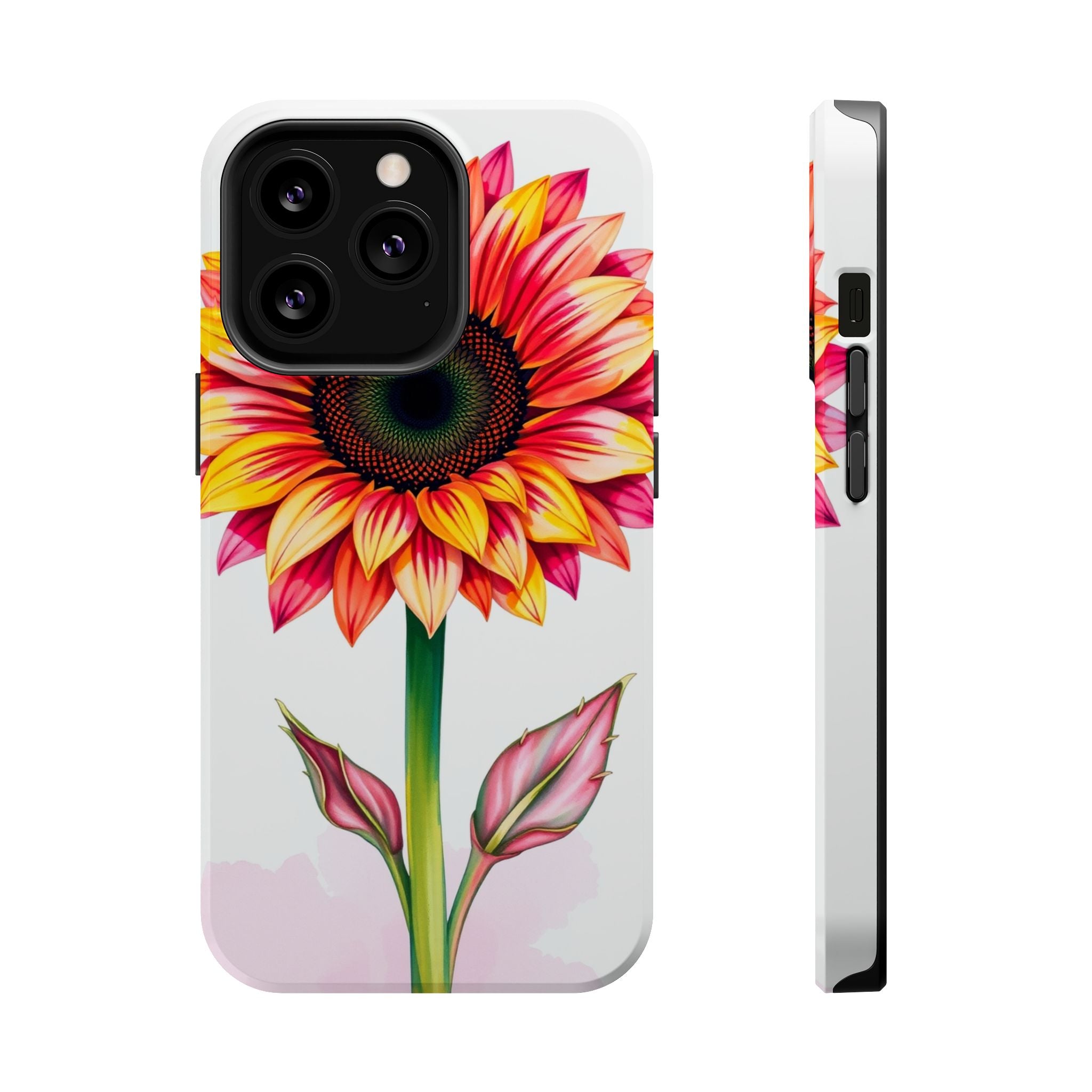 iPhone Sunflower Pop Vibrant Watercolor Slim Snap Case · iPhone Case