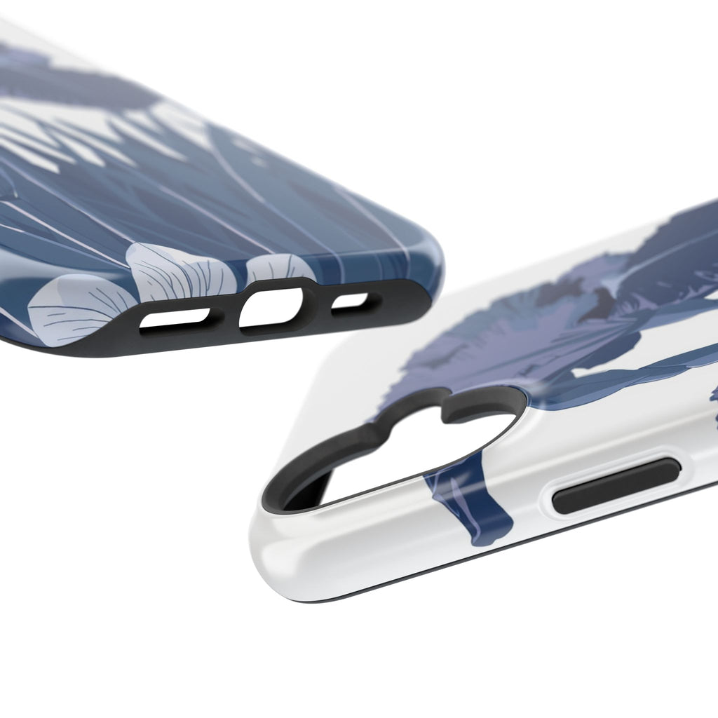 iPhone Midnight Blue And Silver Iris Garden Slim Everyday Designer Case · iPhone