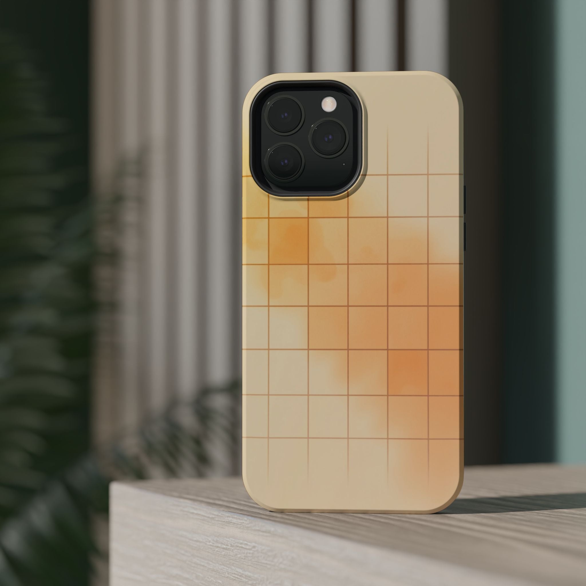 iPhone Op Art Grid Vibrant Watercolor Slim Everyday Designer Case · iPhone Case