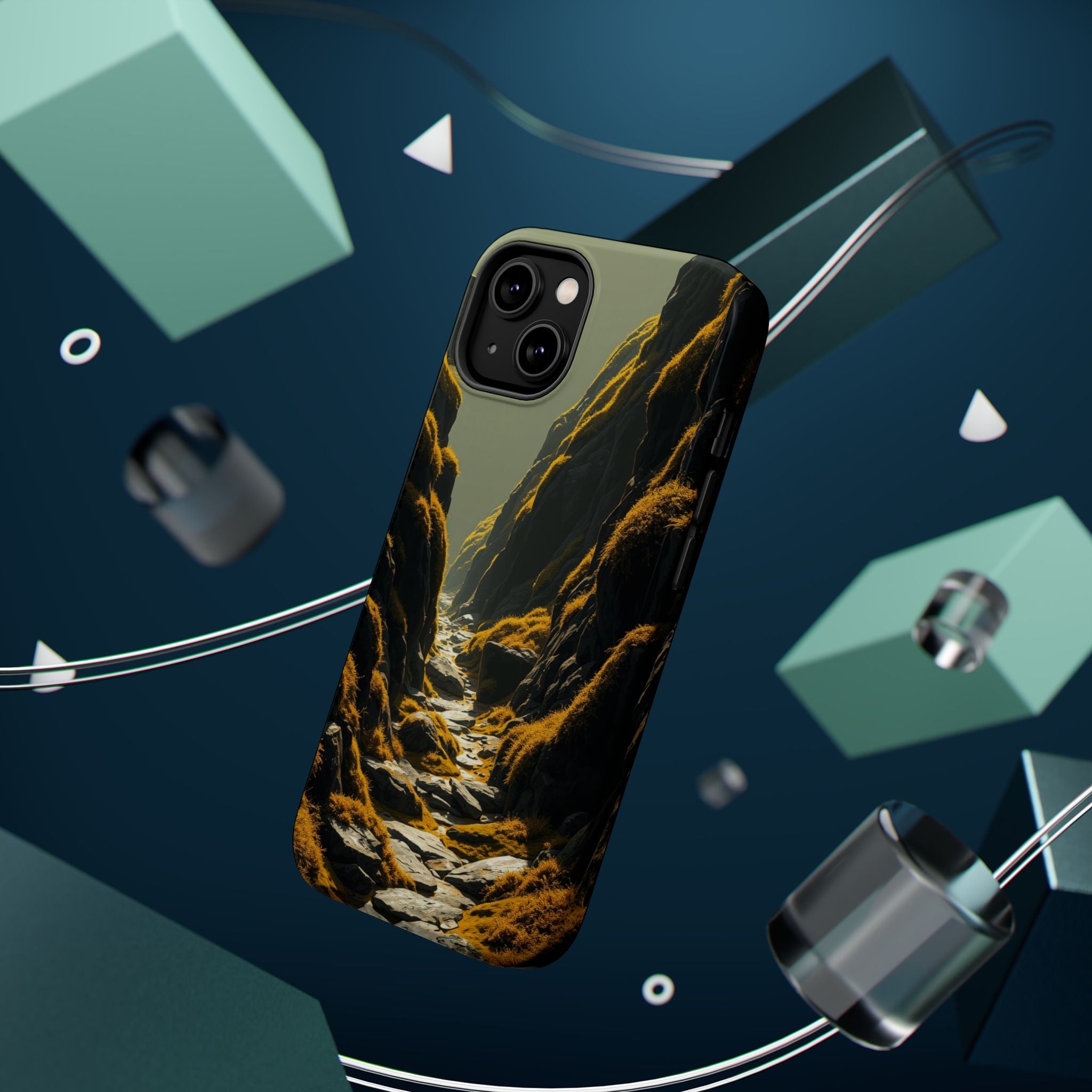iPhone Moss Covered Rocks Enchanted Art Slim Everyday iPhone 14 · iPhone Case