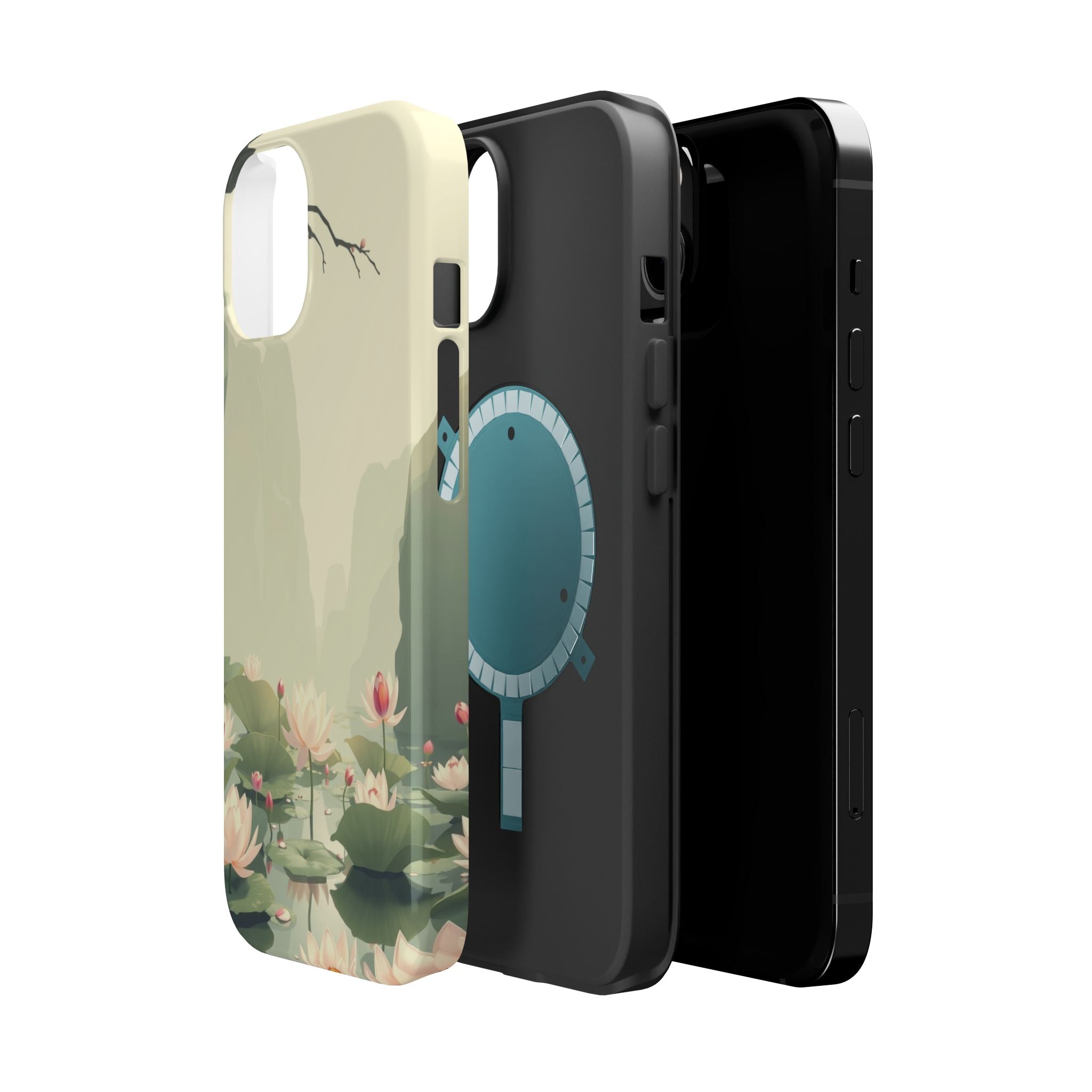 iPhone Lotus Pond Dreamy Design Slim Everyday Designer Case Galaxy · iPhone Case