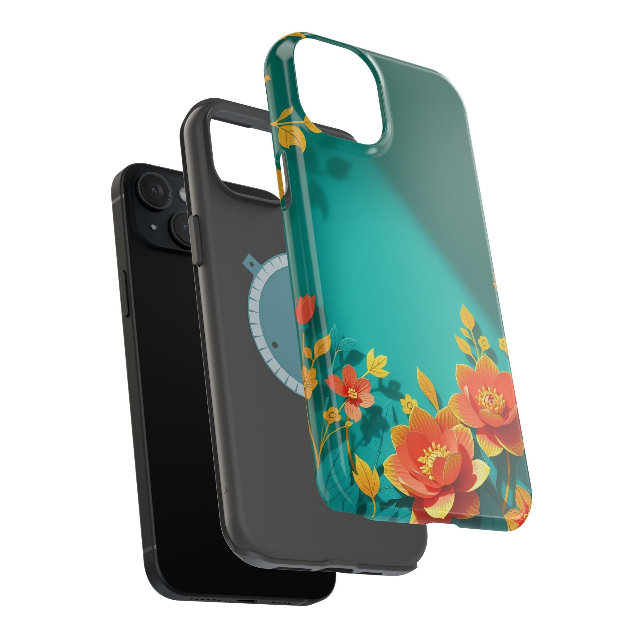 iPhone Floral Gold Foil Paper Cut Art Slim Everyday Designer Case · iPhone Case