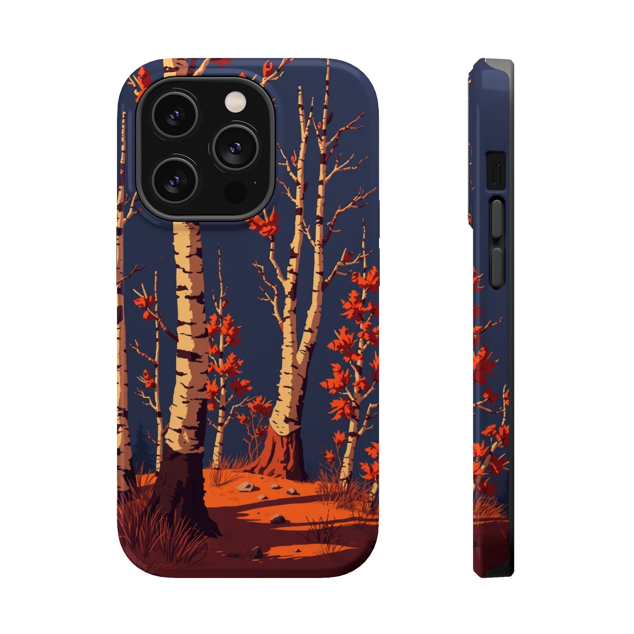 iPhone Birch Grove Pixel Art -Bit Bold Modern Everyday Snap Case · iPhone Case