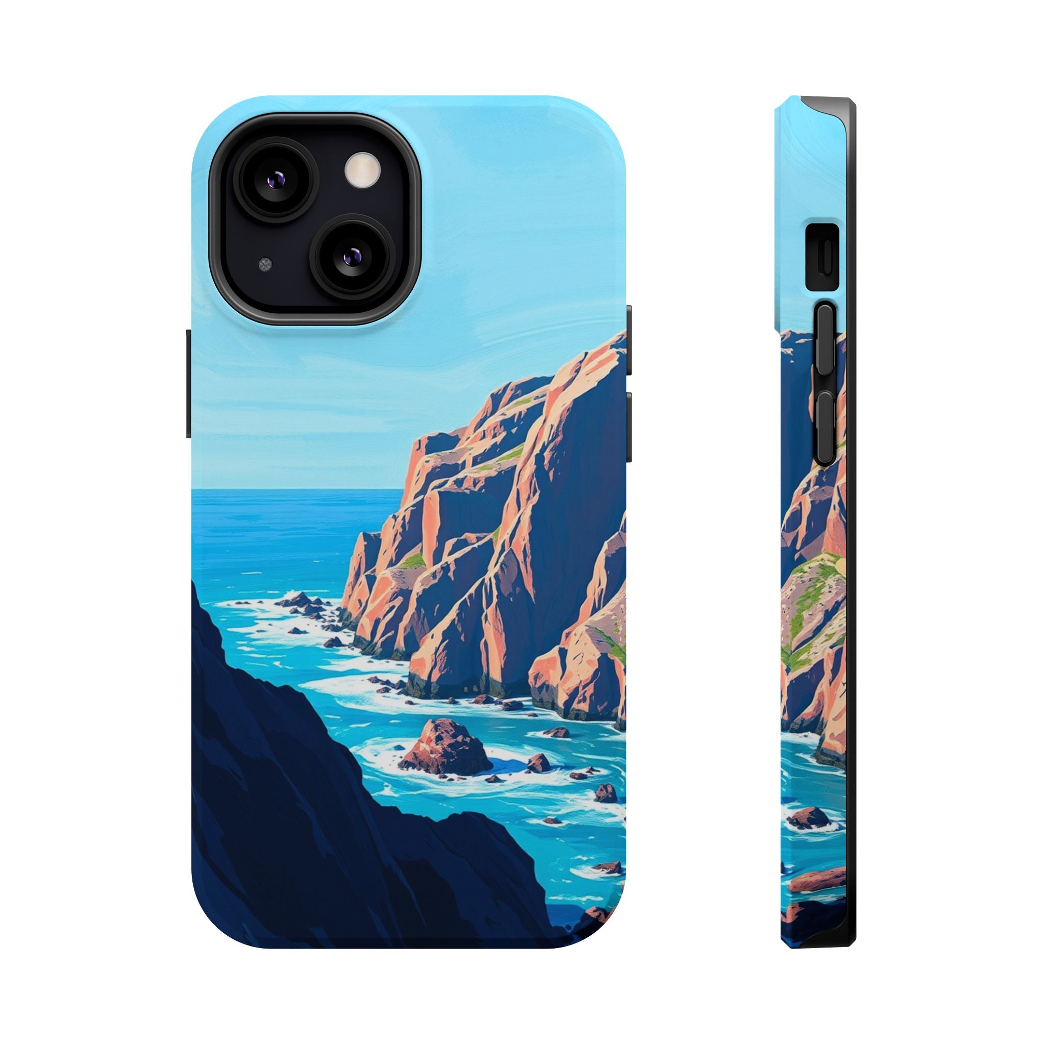 iPhone Rocky Coastline Oil Painting Impressionist iPhone Clean Minimal · iPhone