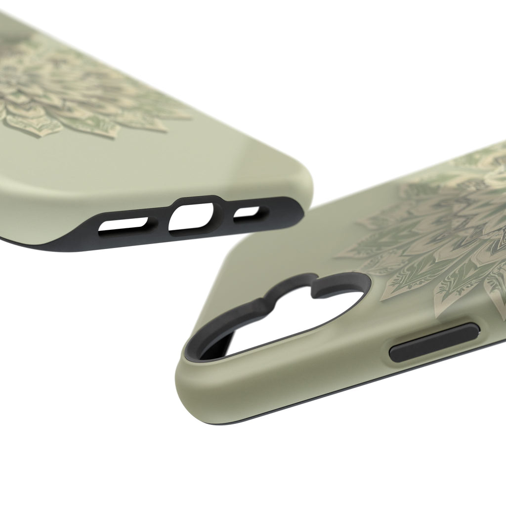 iPhone Sage And Ivory Floral Mandala Slim Everyday Designer Case · iPhone Case