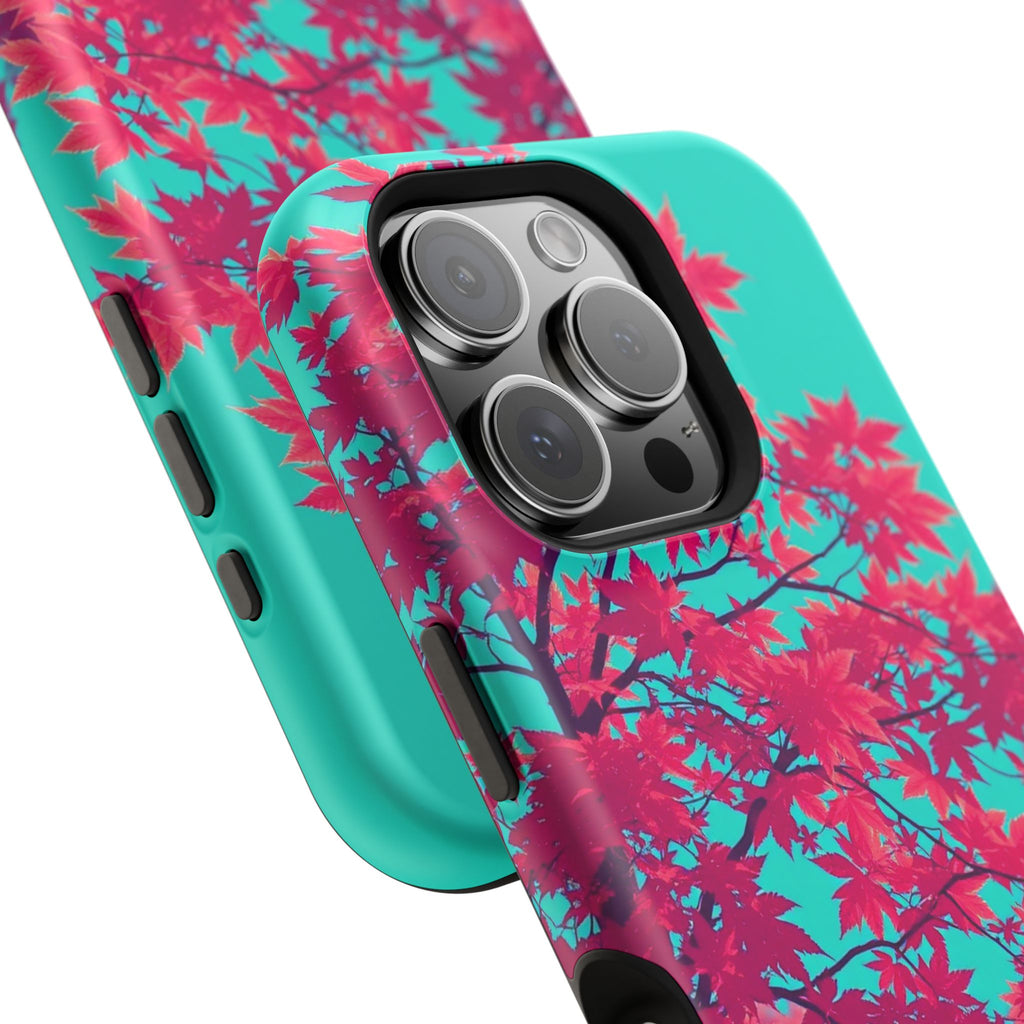 iPhone Cyan And Magenta Autumn Maple Slim Everyday iPhone 16 Designer · iPhone C