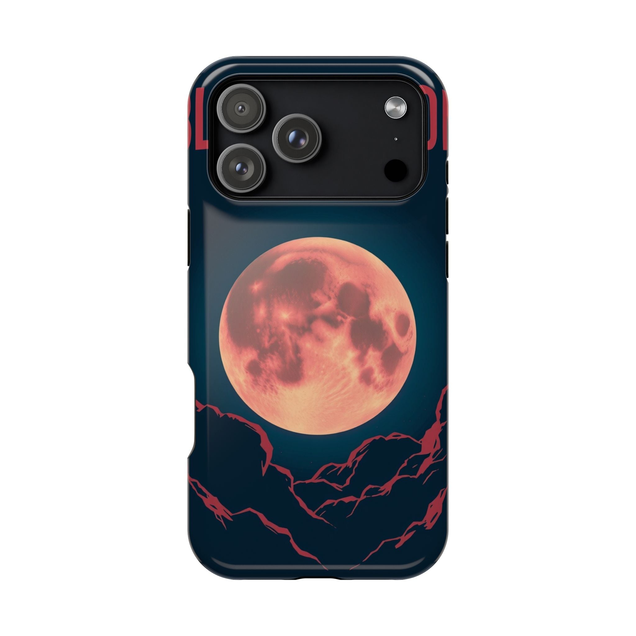 iPhone Blood Moon Rise Vintage Retro Poster Slim Everyday Designer Case · iPhone