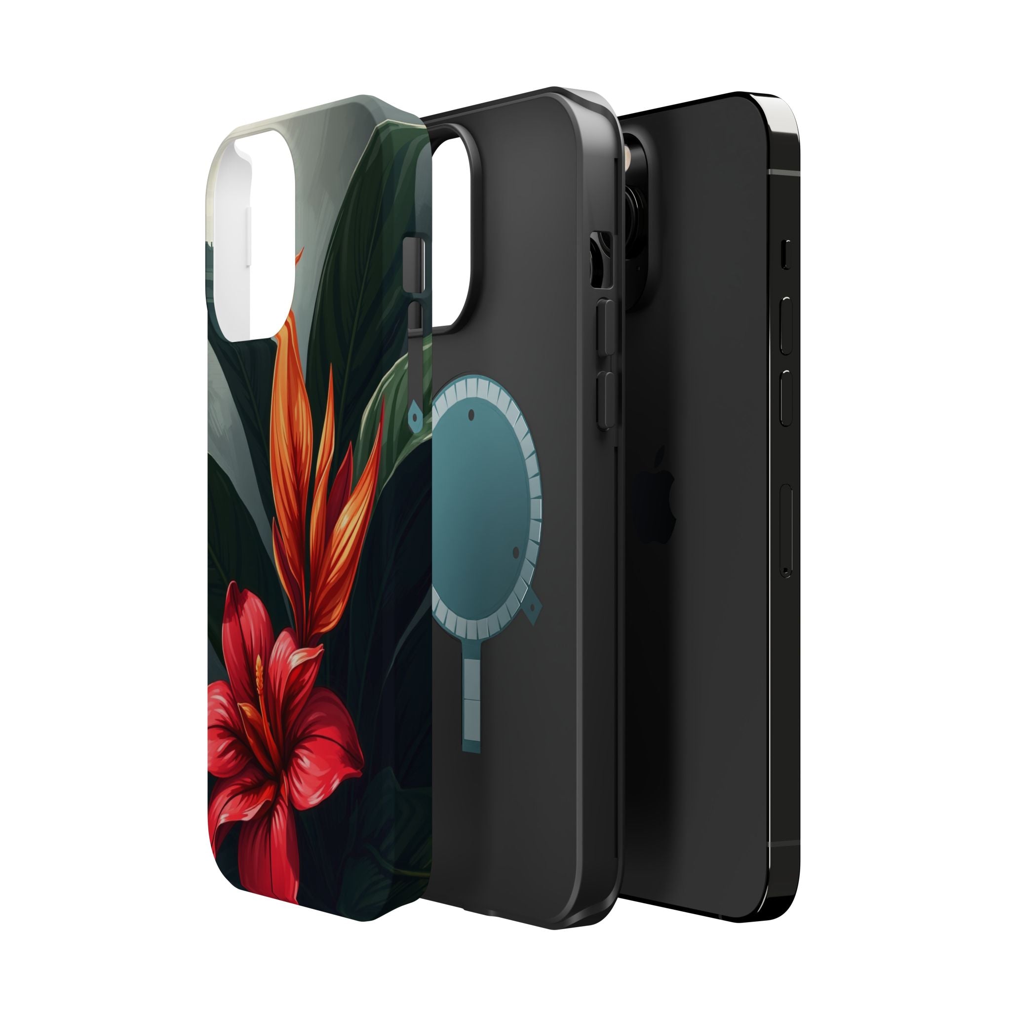 iPhone Black And Crimson Tropical Bloom Slim Everyday iPhone Designer · iPhone C