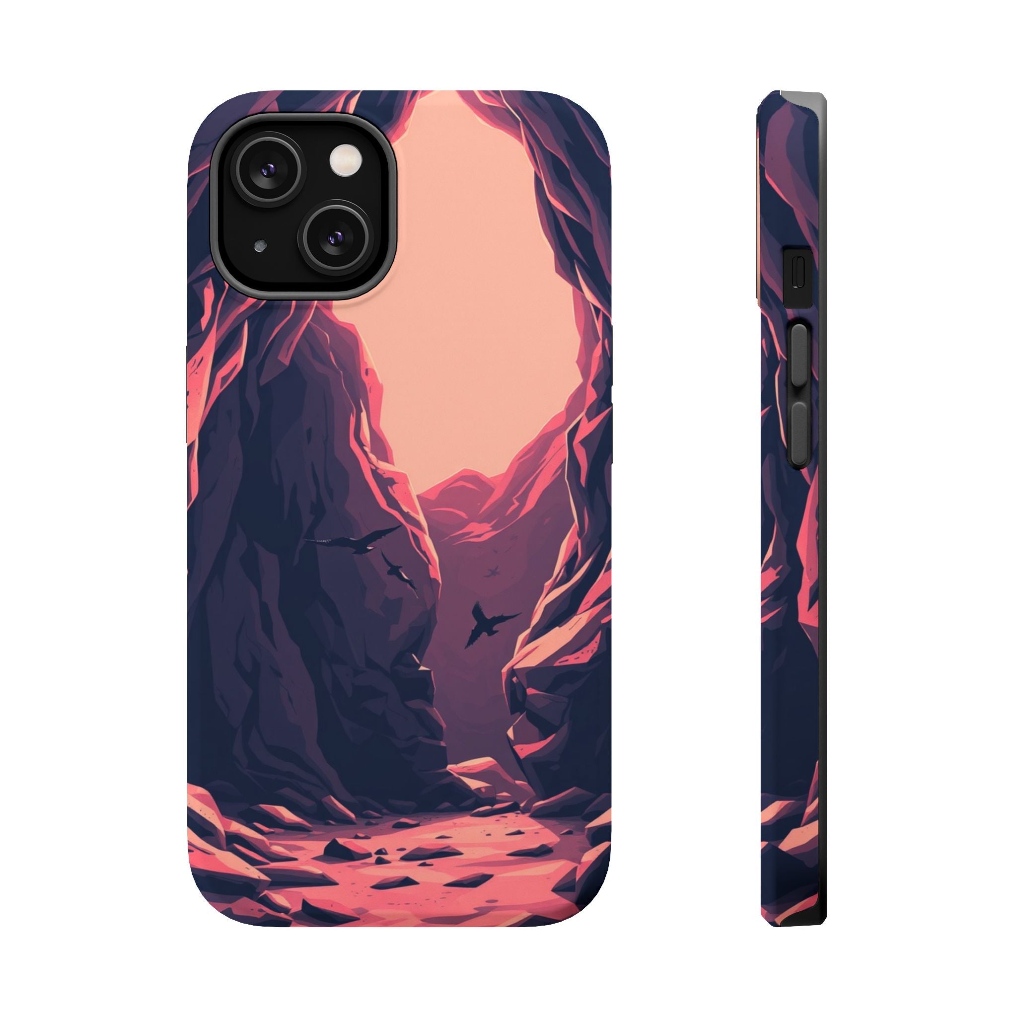 iPhone Rose Pink And Cream Dark Crystal Cave Slim Everyday Designer Case · iPhon