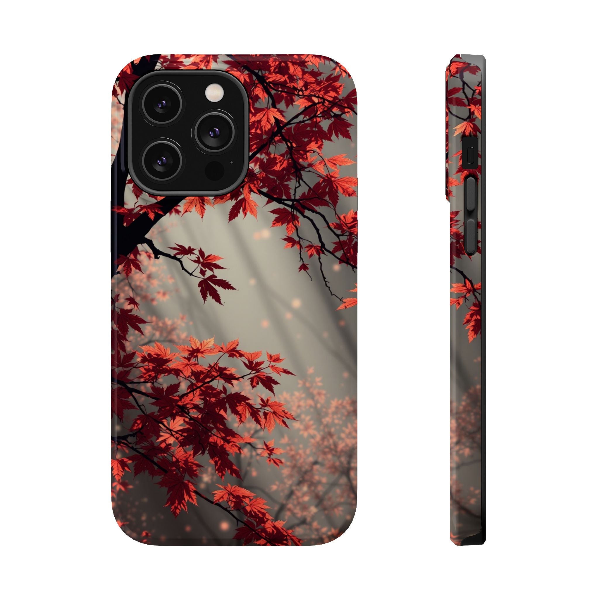 iPhone Charcoal And Copper Autumn Maple Slim Everyday iPhone 17 · iPhone Case