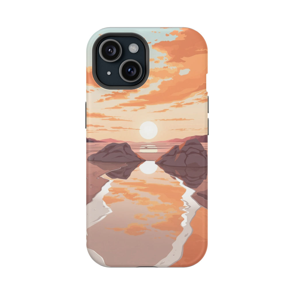iPhone Sunset Amber And Peach Salt Flat Mirror Soft iPhone Finish · iPhone Case
