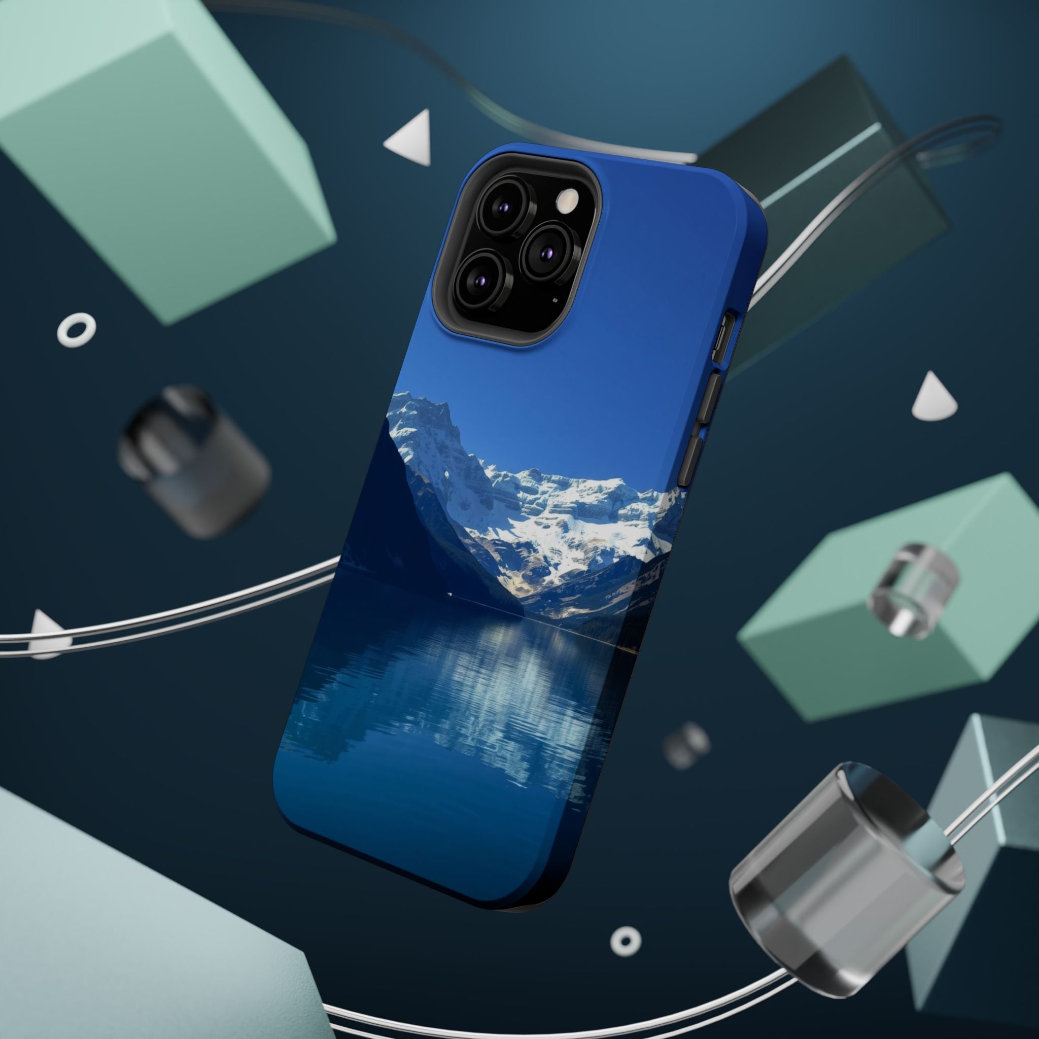 iPhone Glacier Lake Cinematic Art Bold Modern Everyday Snap Case · iPhone Case