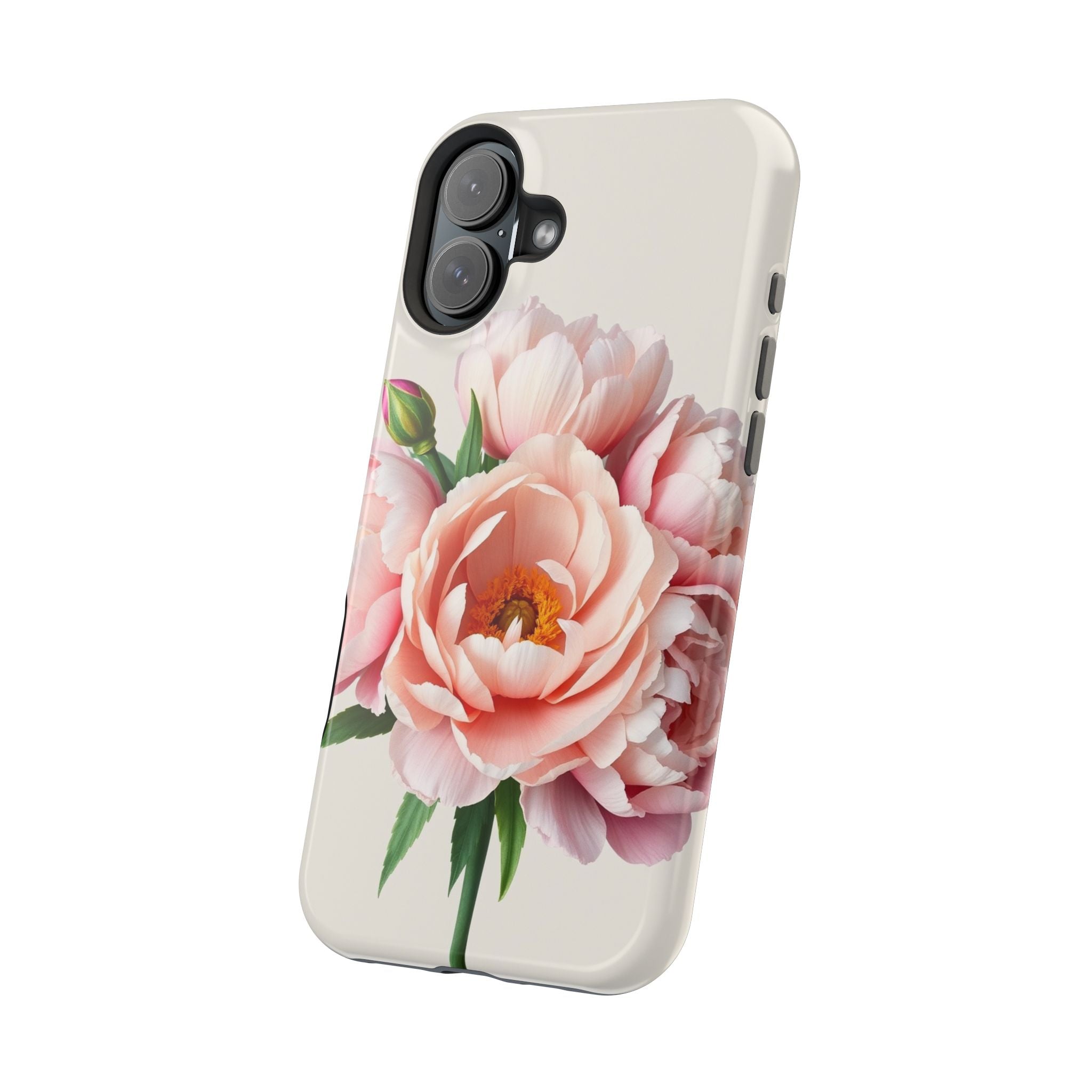 iPhone Serene Peony Bouquet Design Bold Modern Everyday Snap Case · iPhone Case